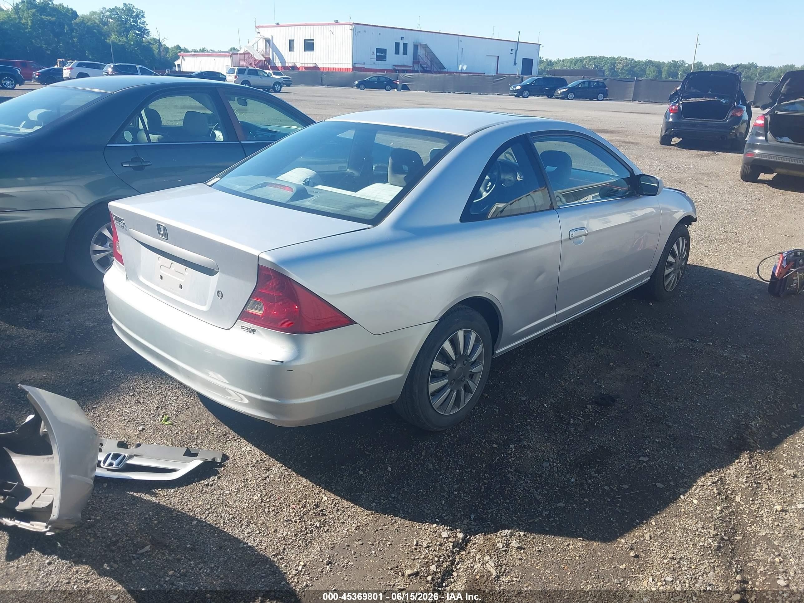 2002 Honda Civic Ex Silver vin: 1HGEM22992L105186