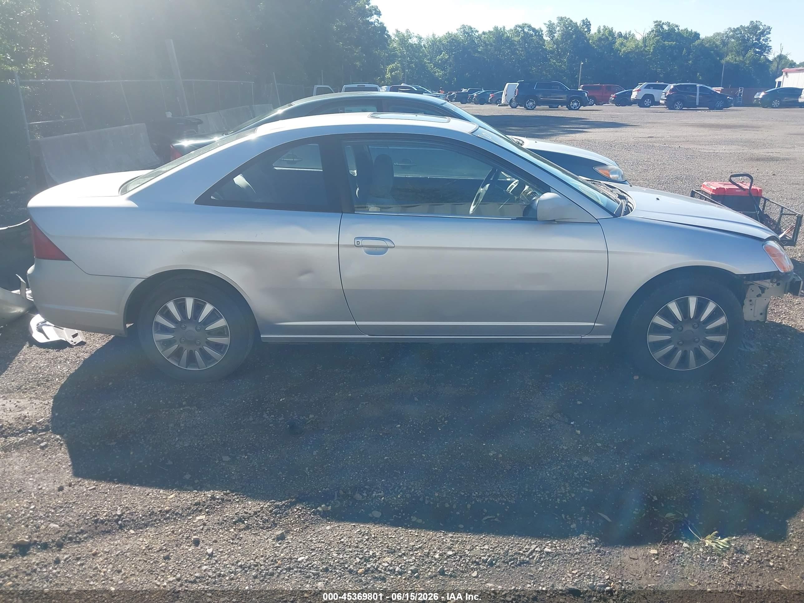 2002 Honda Civic Ex Silver vin: 1HGEM22992L105186