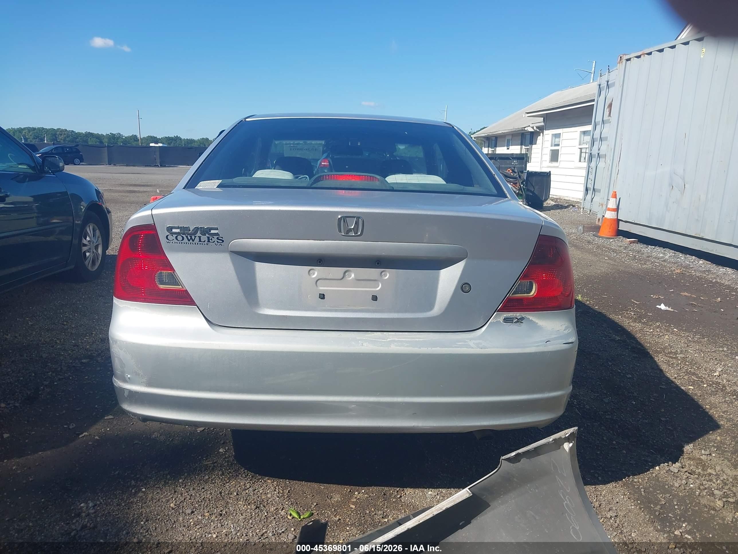 2002 Honda Civic Ex Silver vin: 1HGEM22992L105186