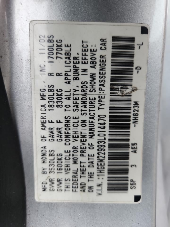 2003 Honda Civic Ex Silver vin: 1HGEM22993L014470