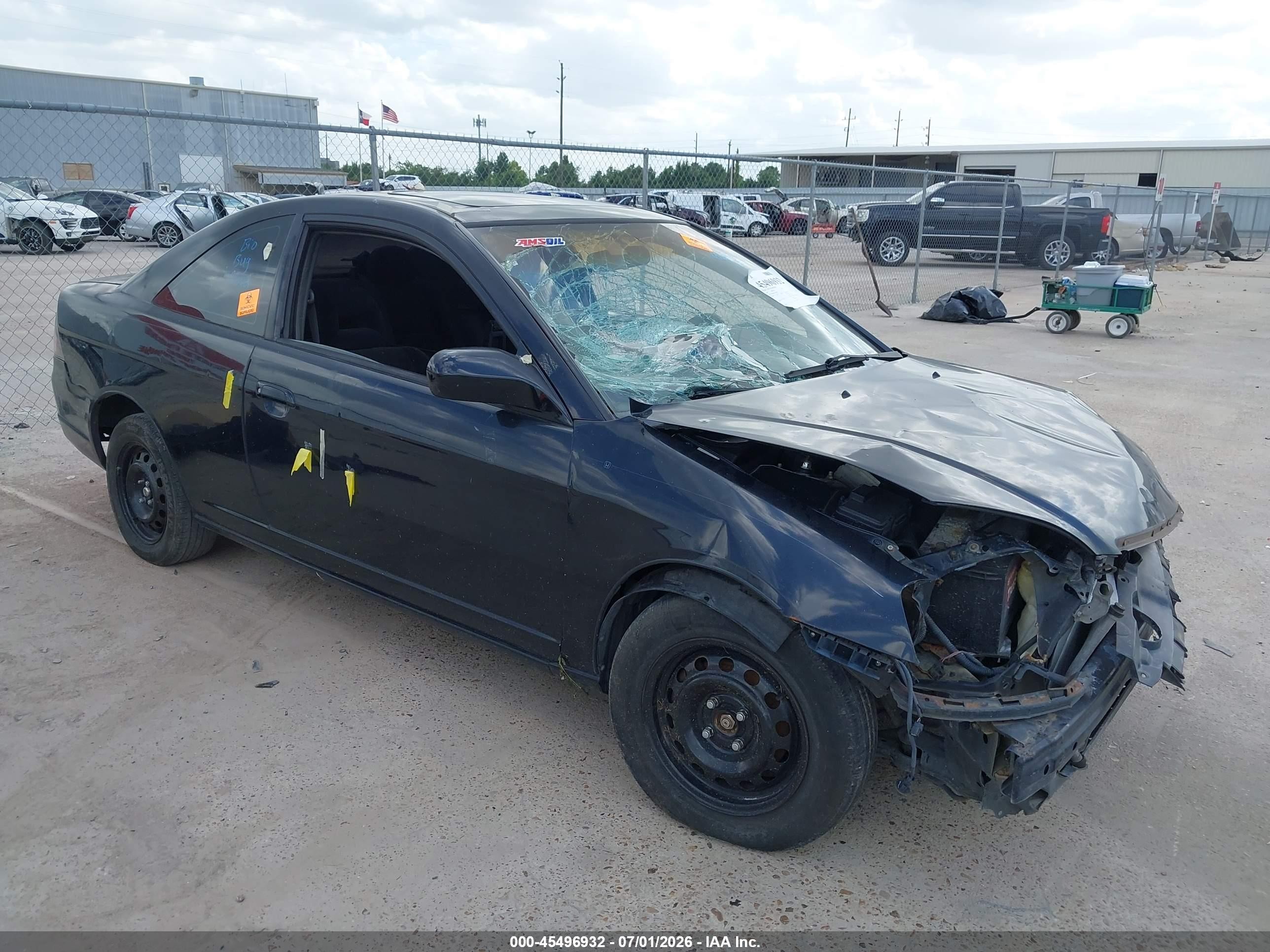 2003 Honda Civic Ex Black vin: 1HGEM22993L046433