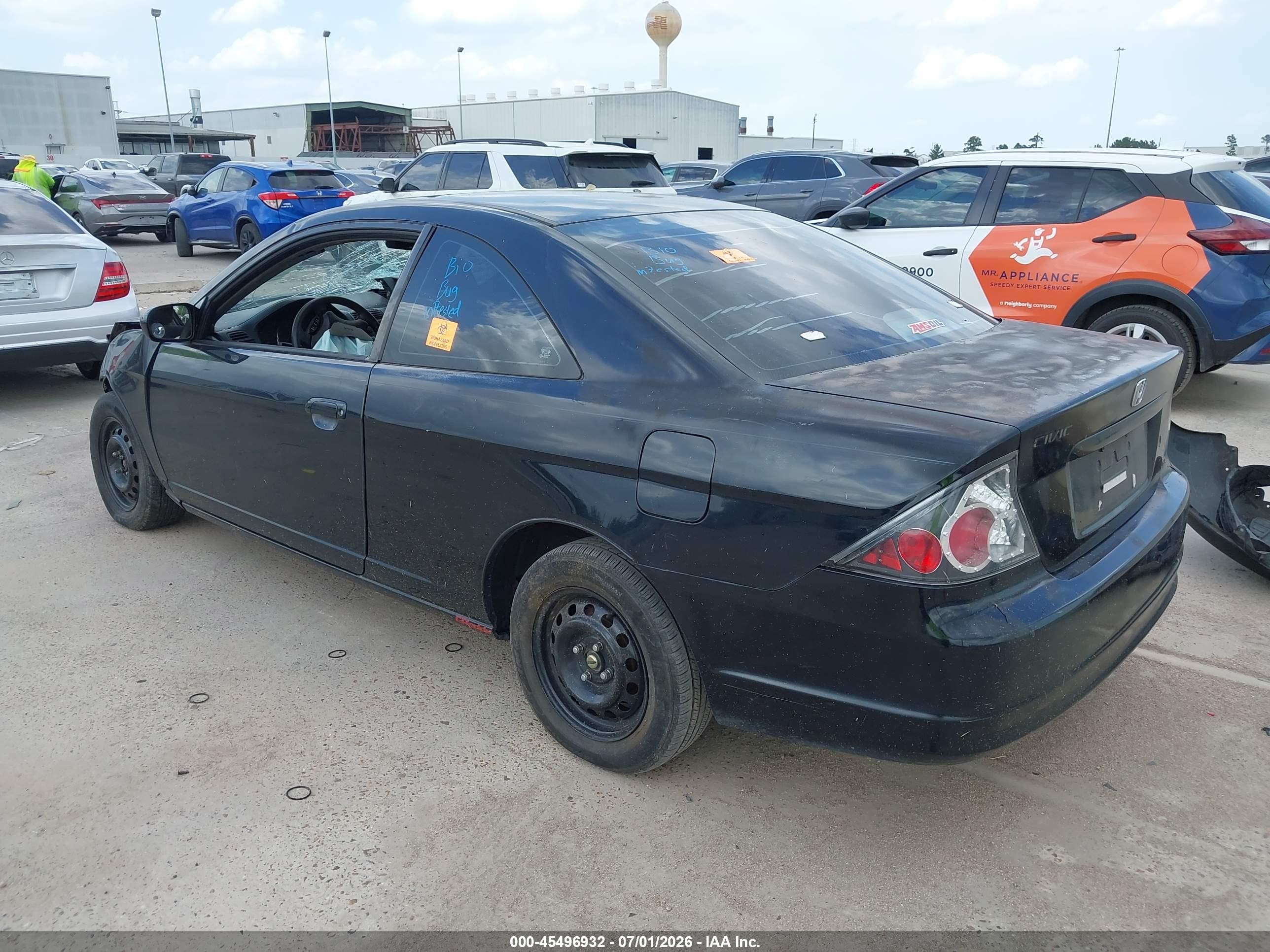 2003 Honda Civic Ex Black vin: 1HGEM22993L046433