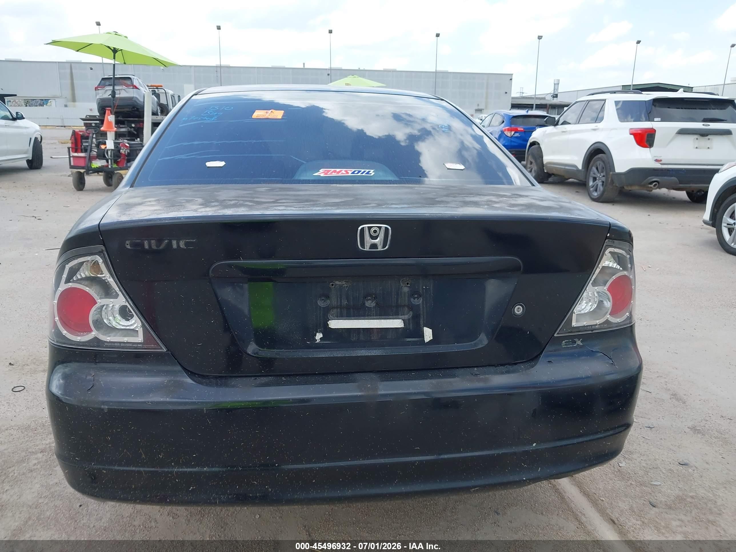 2003 Honda Civic Ex Black vin: 1HGEM22993L046433