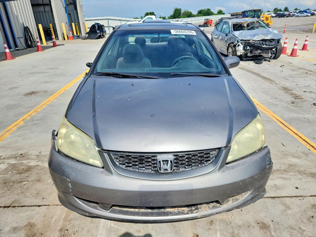 2004 Honda Civic Ex Gray vin: 1HGEM22994L007830