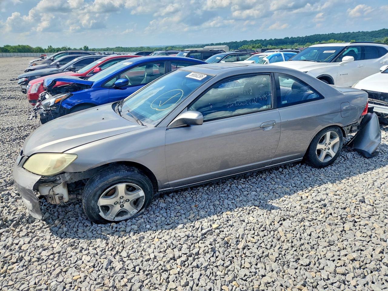2004 Honda Civic Ex Gray vin: 1HGEM22994L007830