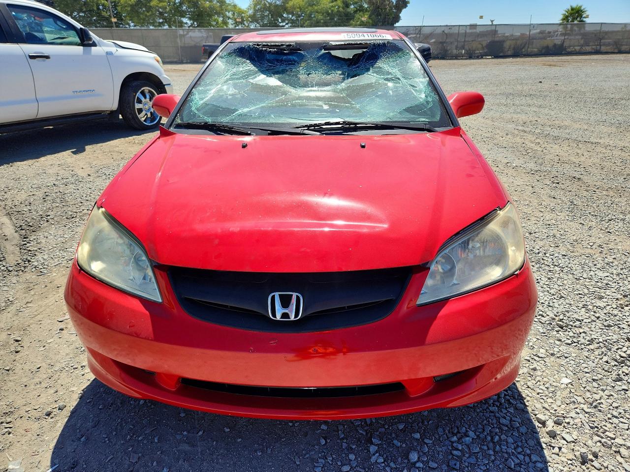 2004 Honda Civic Ex Red vin: 1HGEM22994L046157