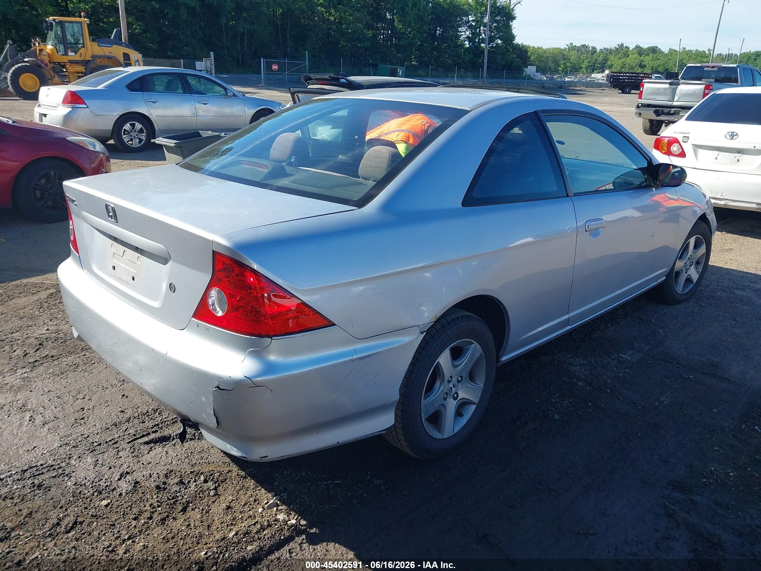 2004 Honda Civic Ex Silver vin: 1HGEM22994L052606