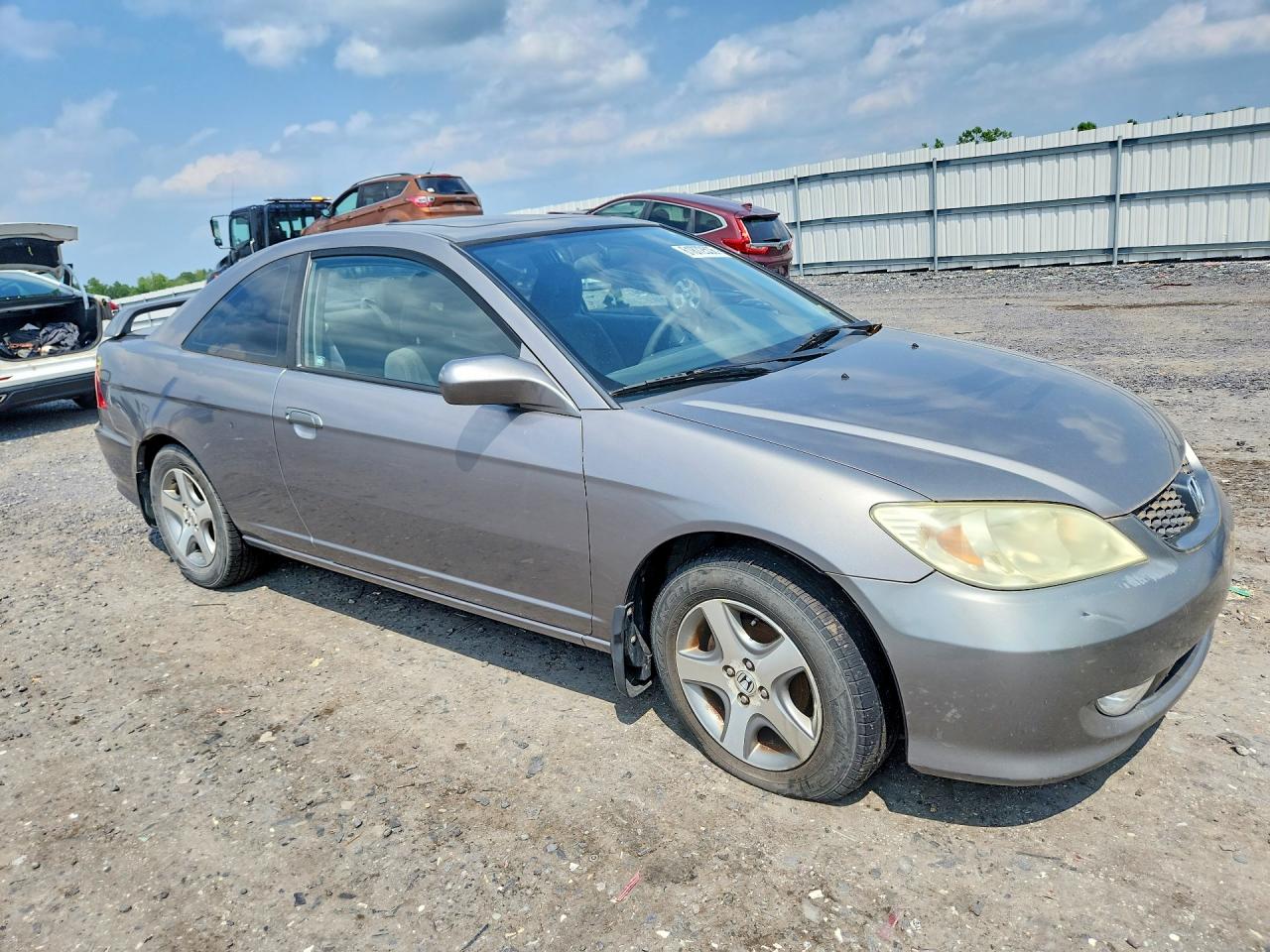2004 Honda Civic Ex Серый vin: 1HGEM22994L054503