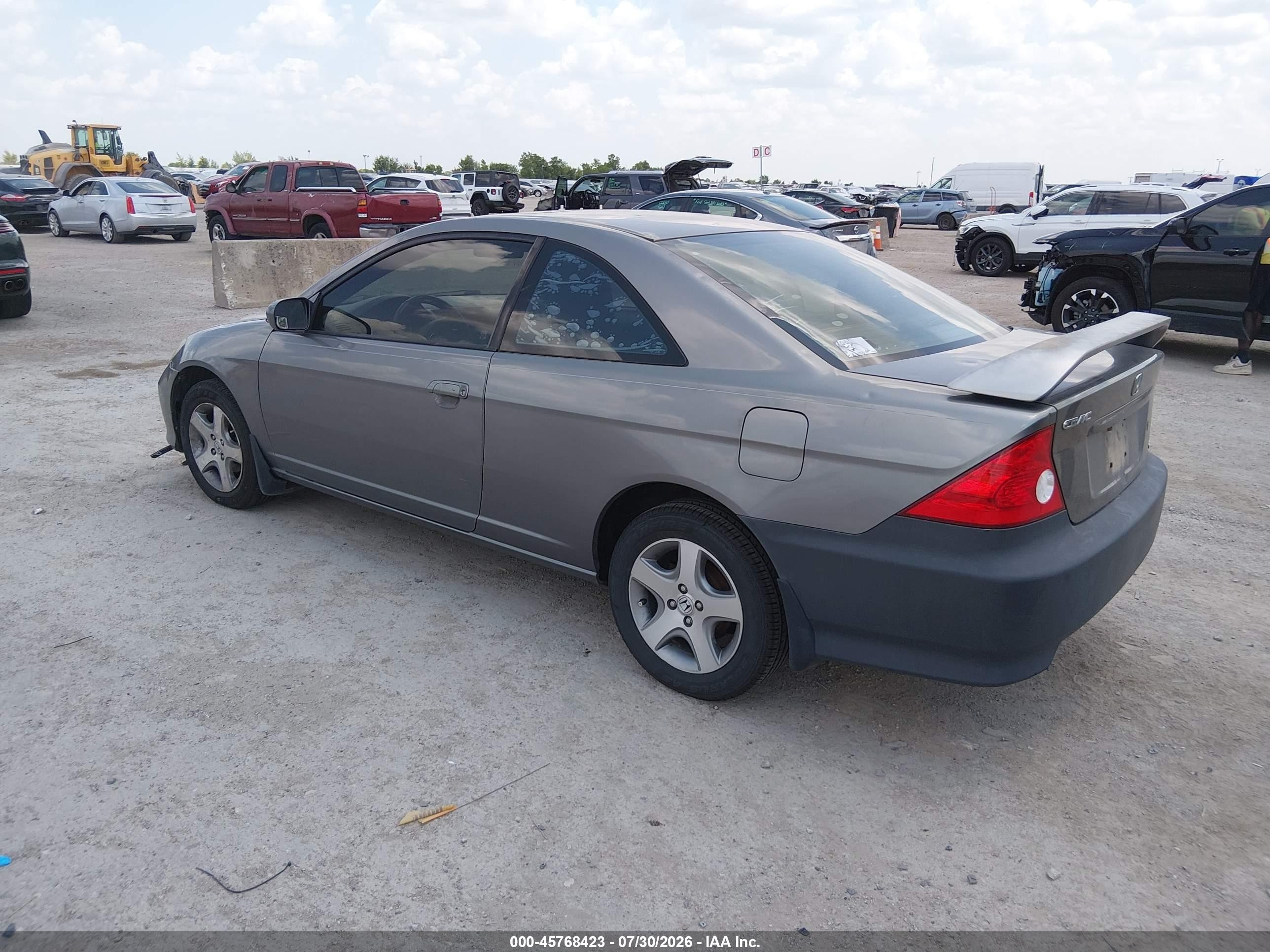 2005 Honda Civic Ex Gray vin: 1HGEM22995L003522
