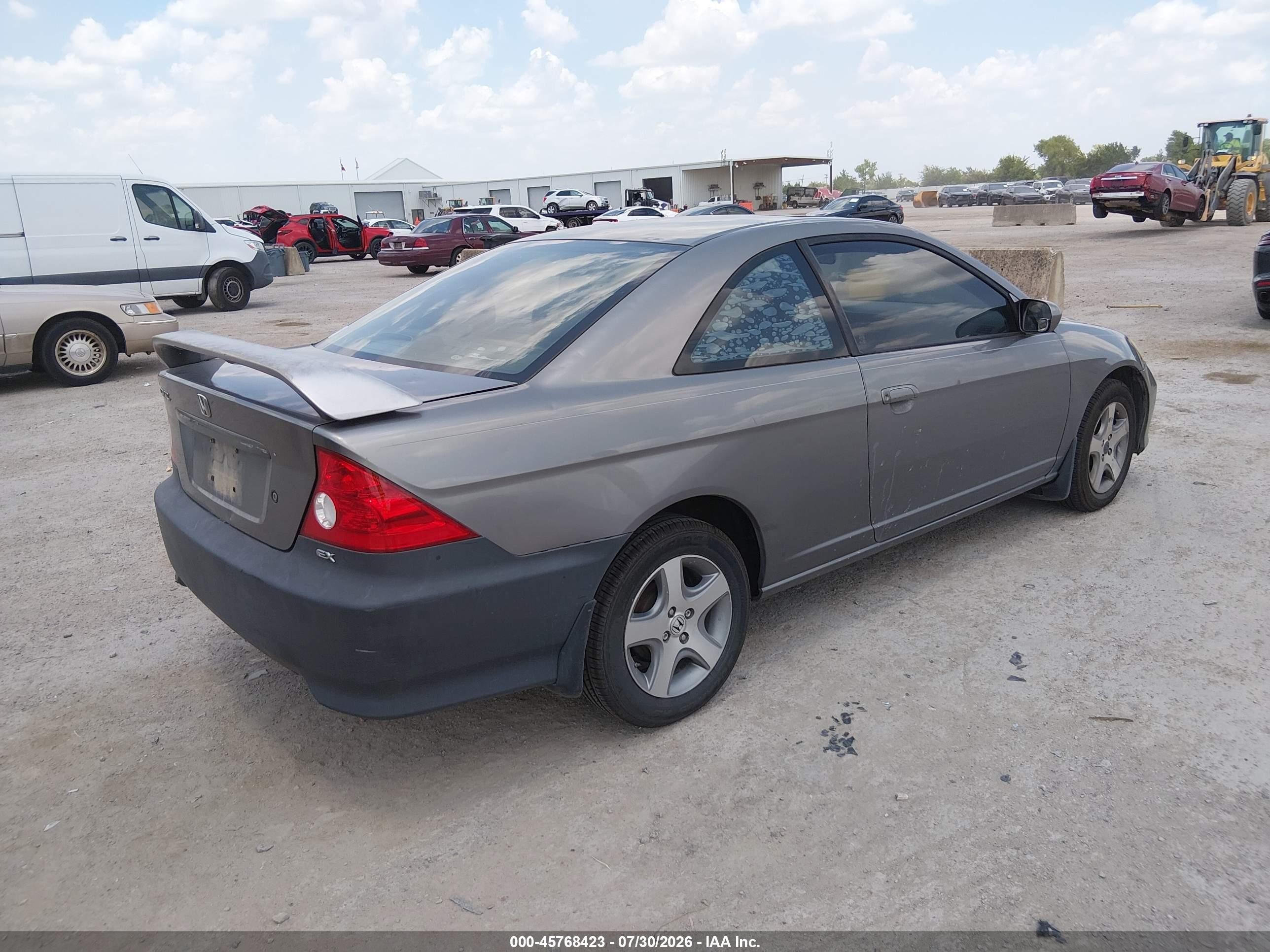 2005 Honda Civic Ex Gray vin: 1HGEM22995L003522
