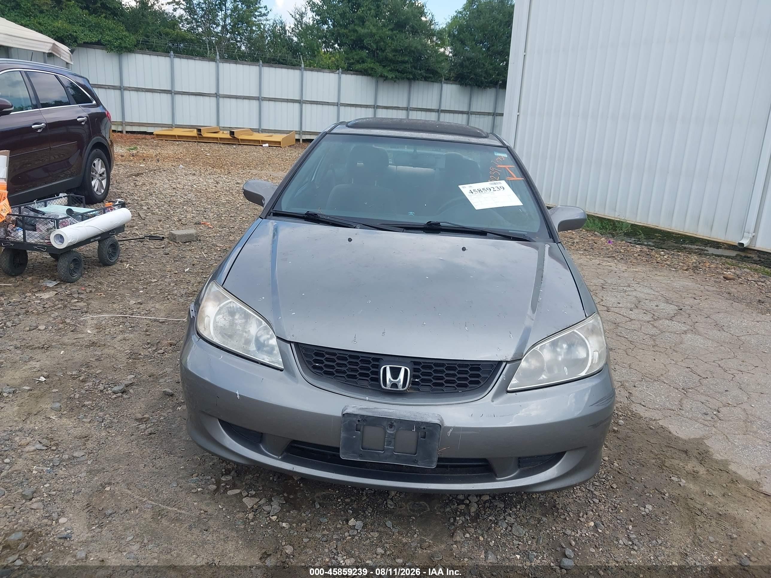 2005 Honda Civic Ex Silver vin: 1HGEM22995L046547
