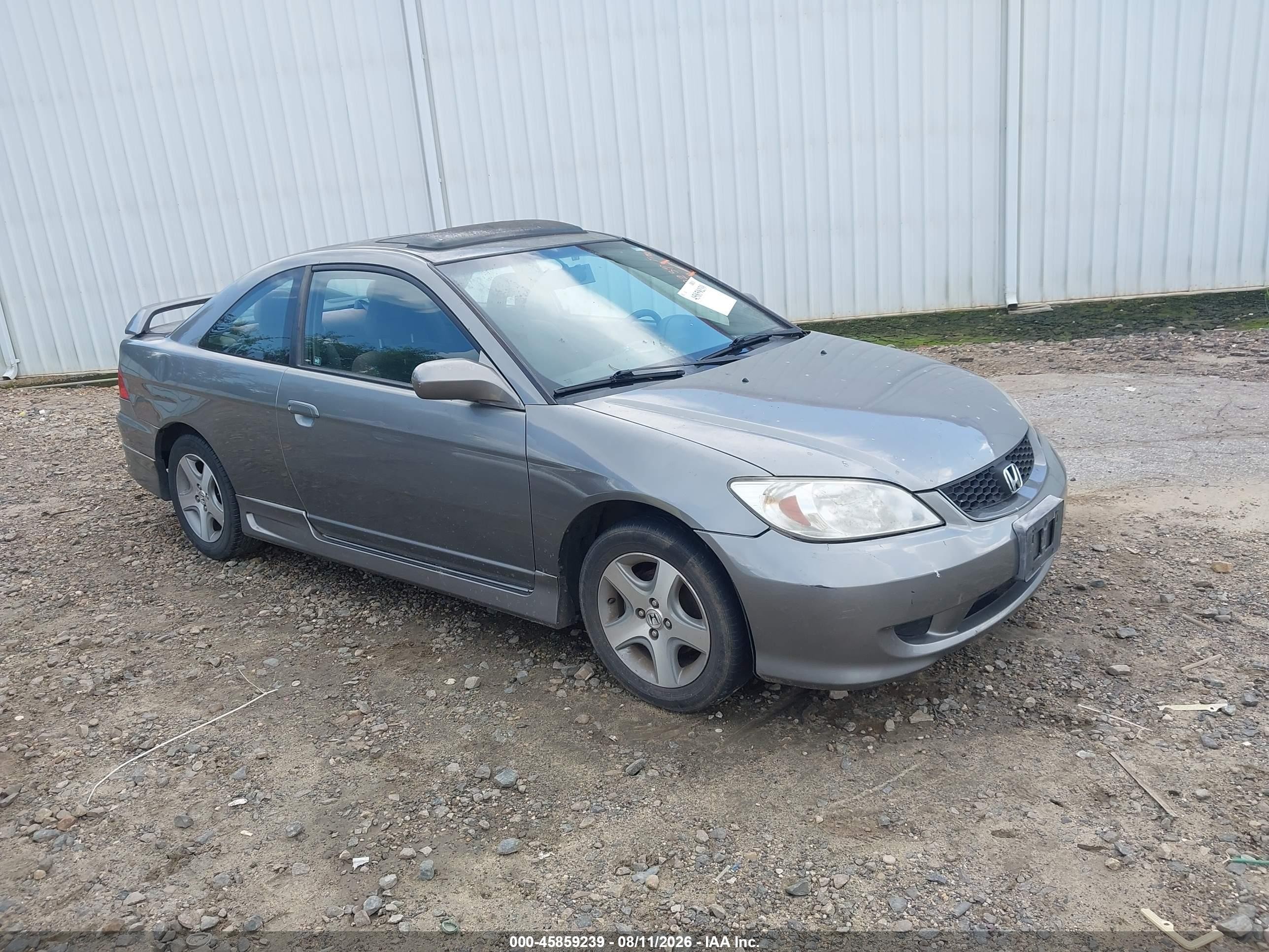 2005 Honda Civic Ex Silver vin: 1HGEM22995L046547