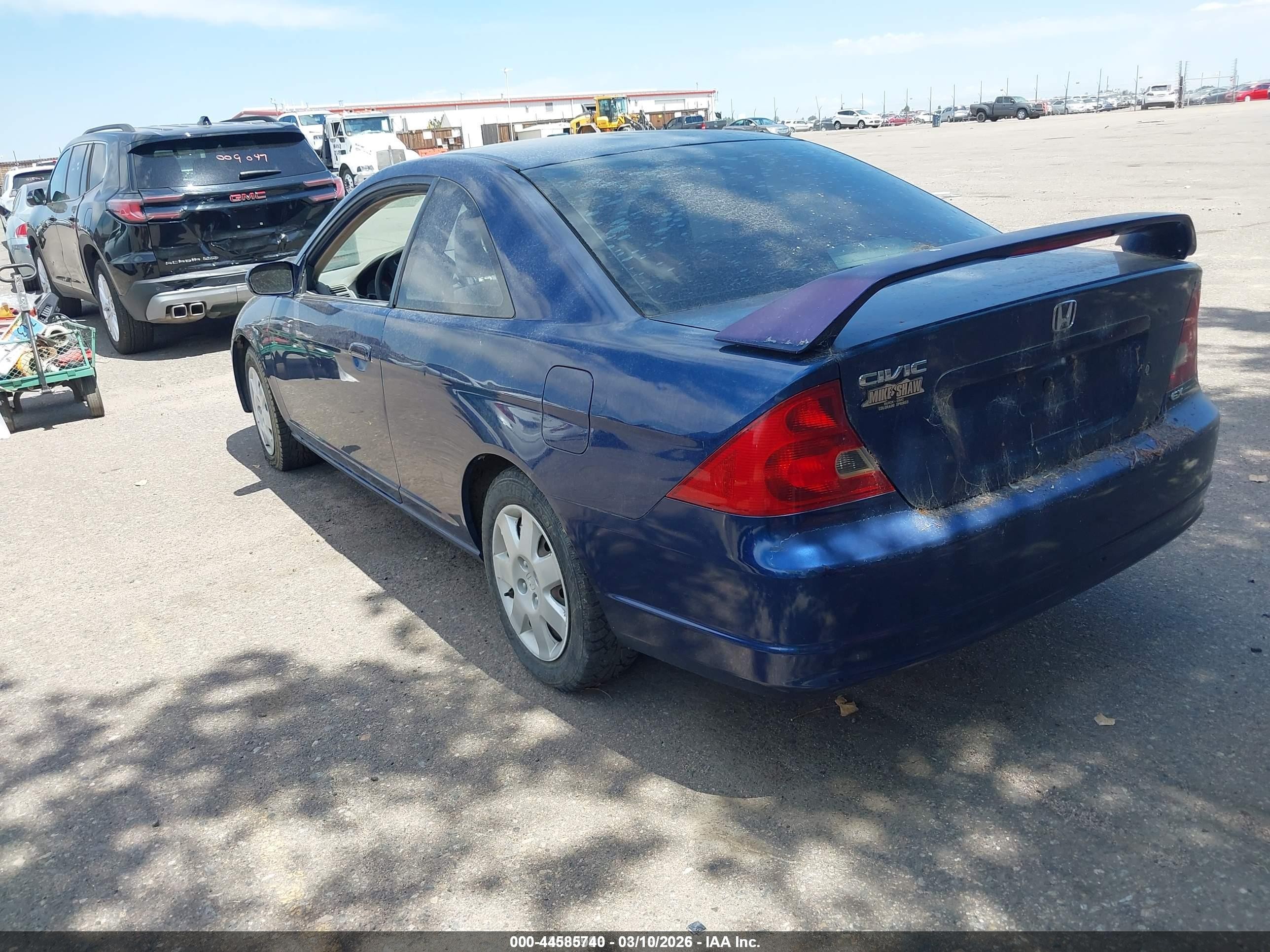 2001 Honda Civic Ex Синий vin: 1HGEM229X1L008318