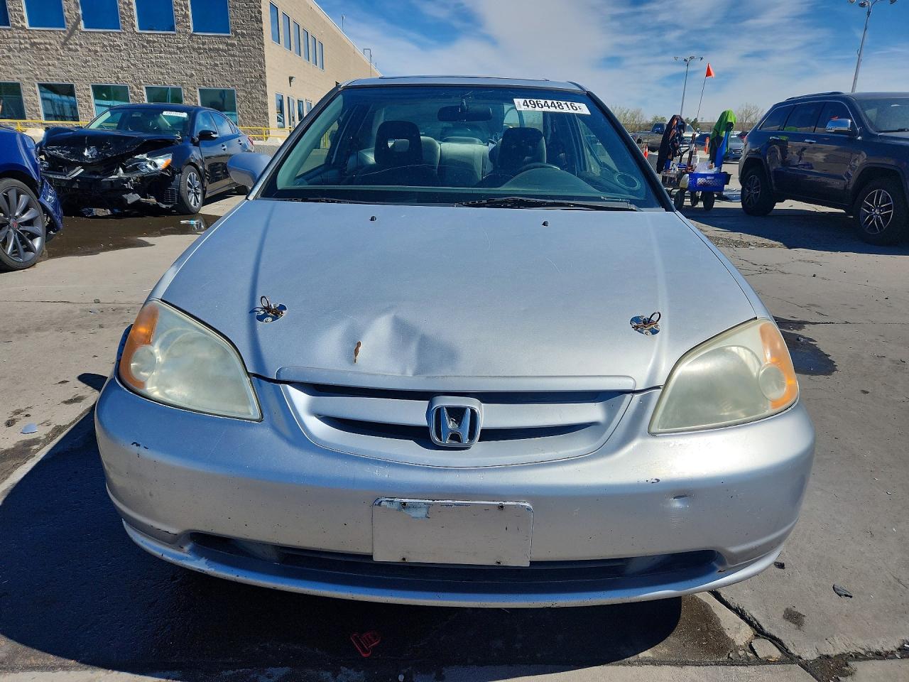 2001 Honda Civic Si Silver vin: 1HGEM229X1L080653