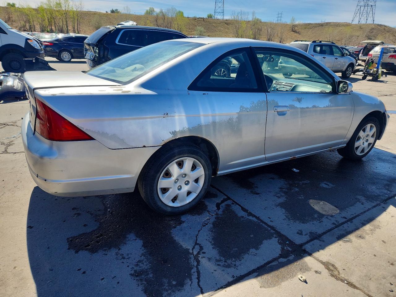 2001 Honda Civic Si Silver vin: 1HGEM229X1L080653