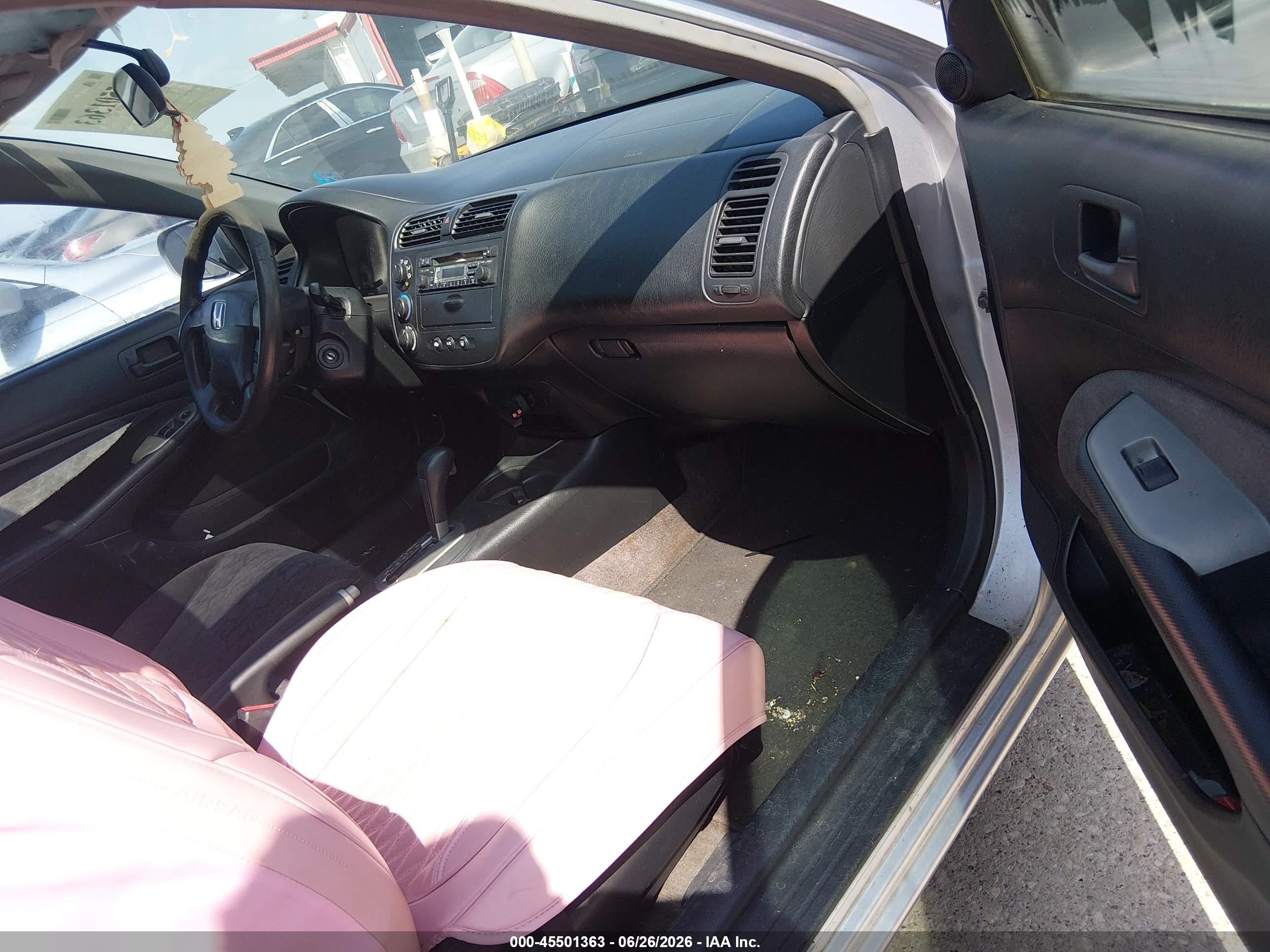 2001 Honda Civic Ex Silver vin: 1HGEM229X1L082421