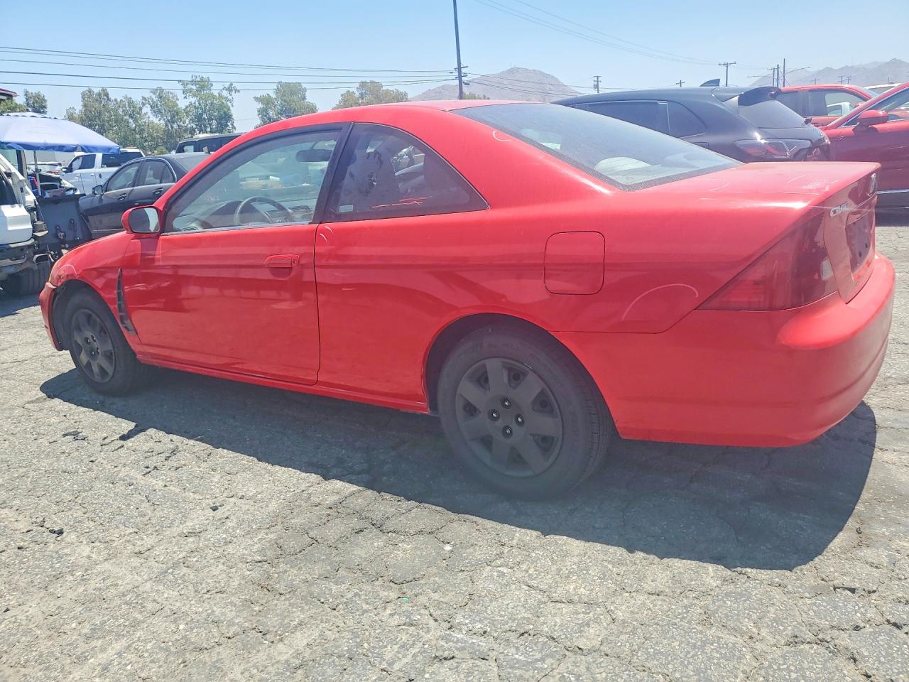 2002 Honda Civic Ex Red vin: 1HGEM229X2L071257