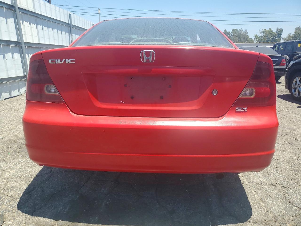 2002 Honda Civic Ex Red vin: 1HGEM229X2L071257