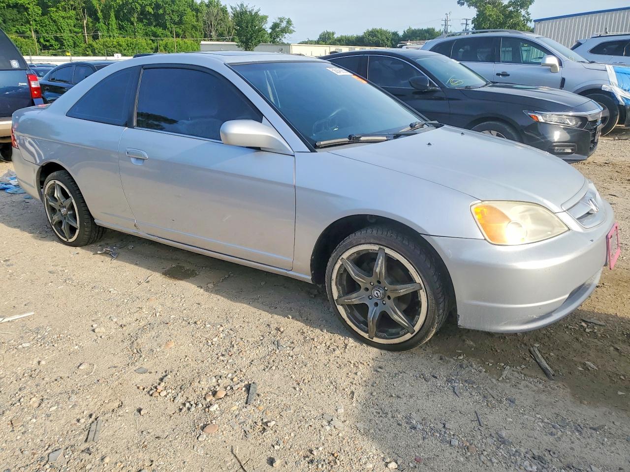 2002 Honda Civic Ex Gray vin: 1HGEM229X2L077978