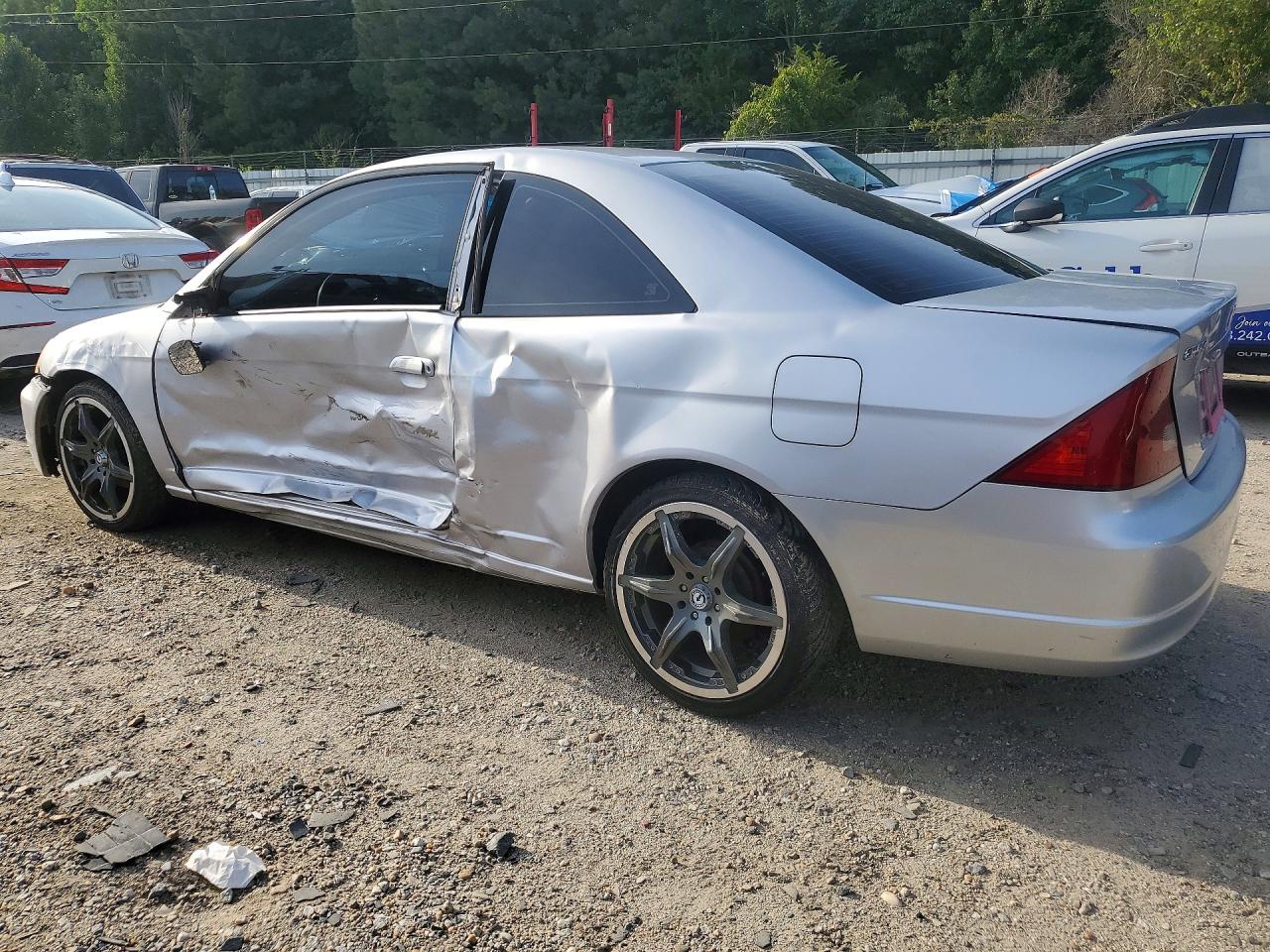 2002 Honda Civic Ex Gray vin: 1HGEM229X2L077978