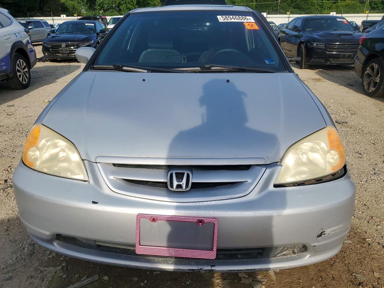 2002 Honda Civic Ex Gray vin: 1HGEM229X2L077978