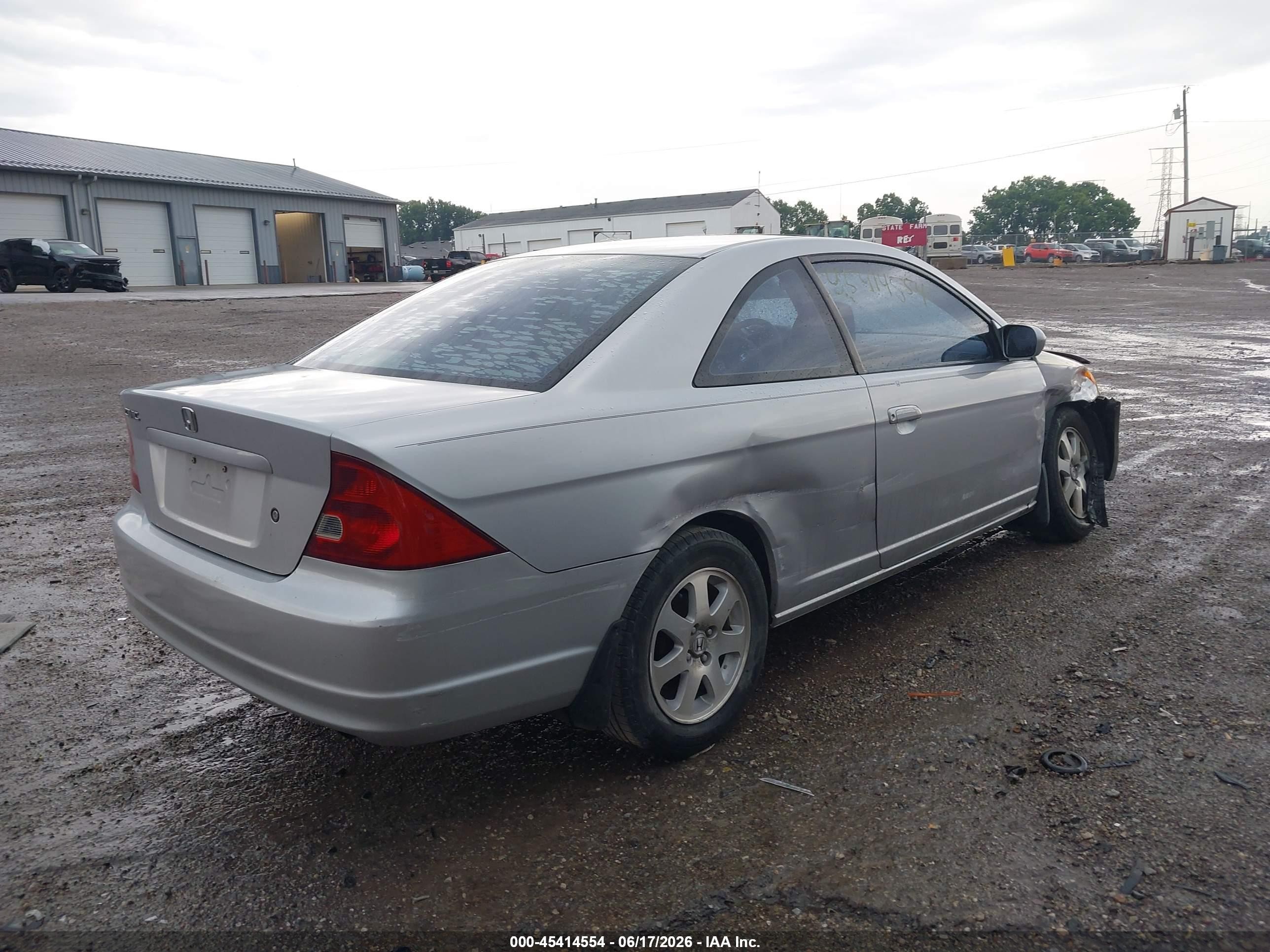 2003 Honda Civic Ex Silver vin: 1HGEM229X3L014090