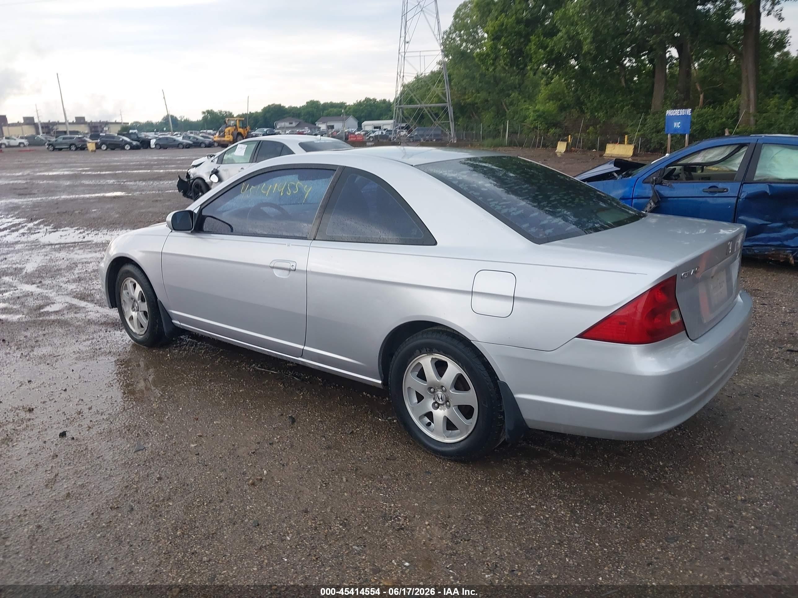 2003 Honda Civic Ex Silver vin: 1HGEM229X3L014090