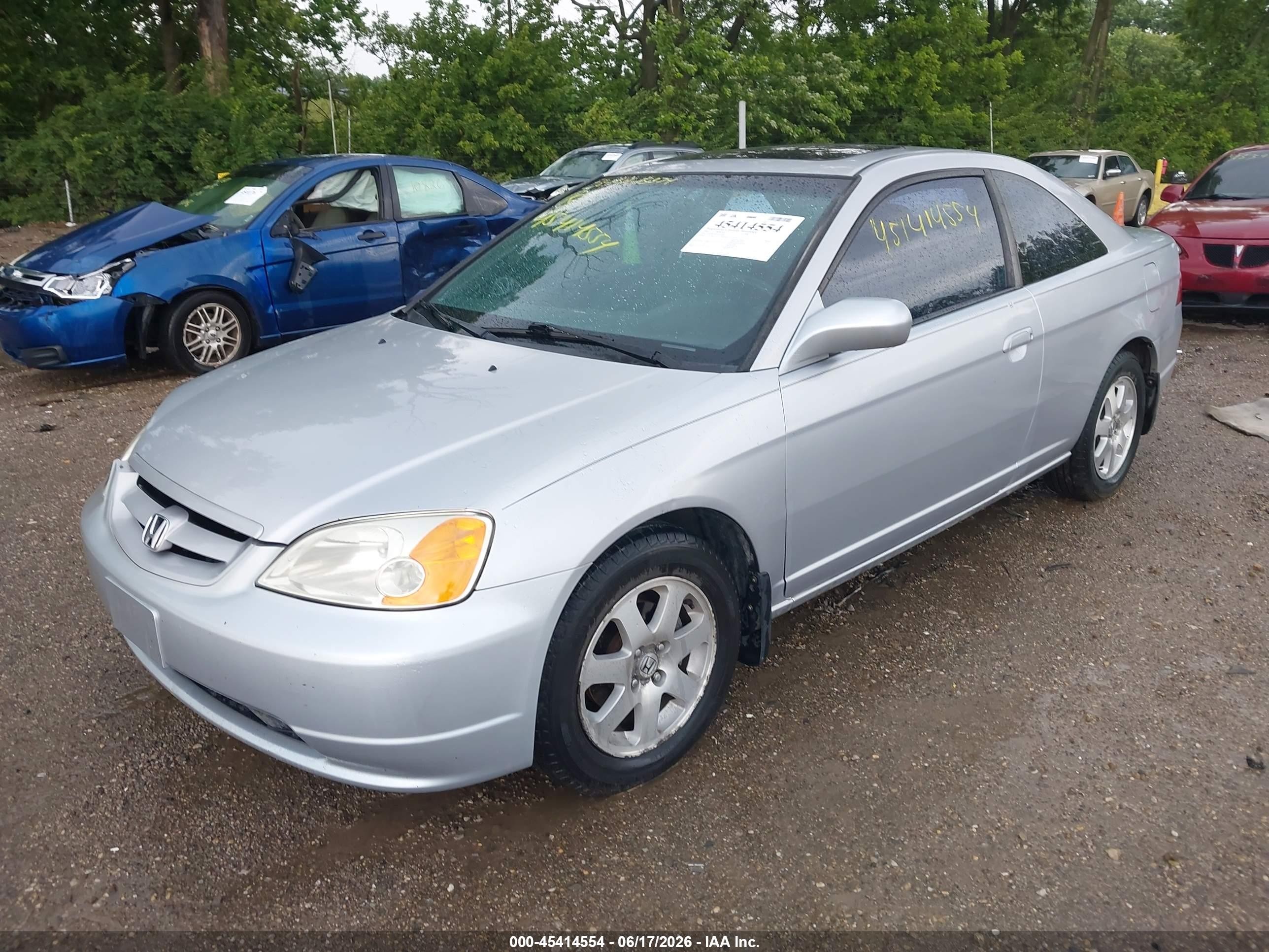 2003 Honda Civic Ex Silver vin: 1HGEM229X3L014090