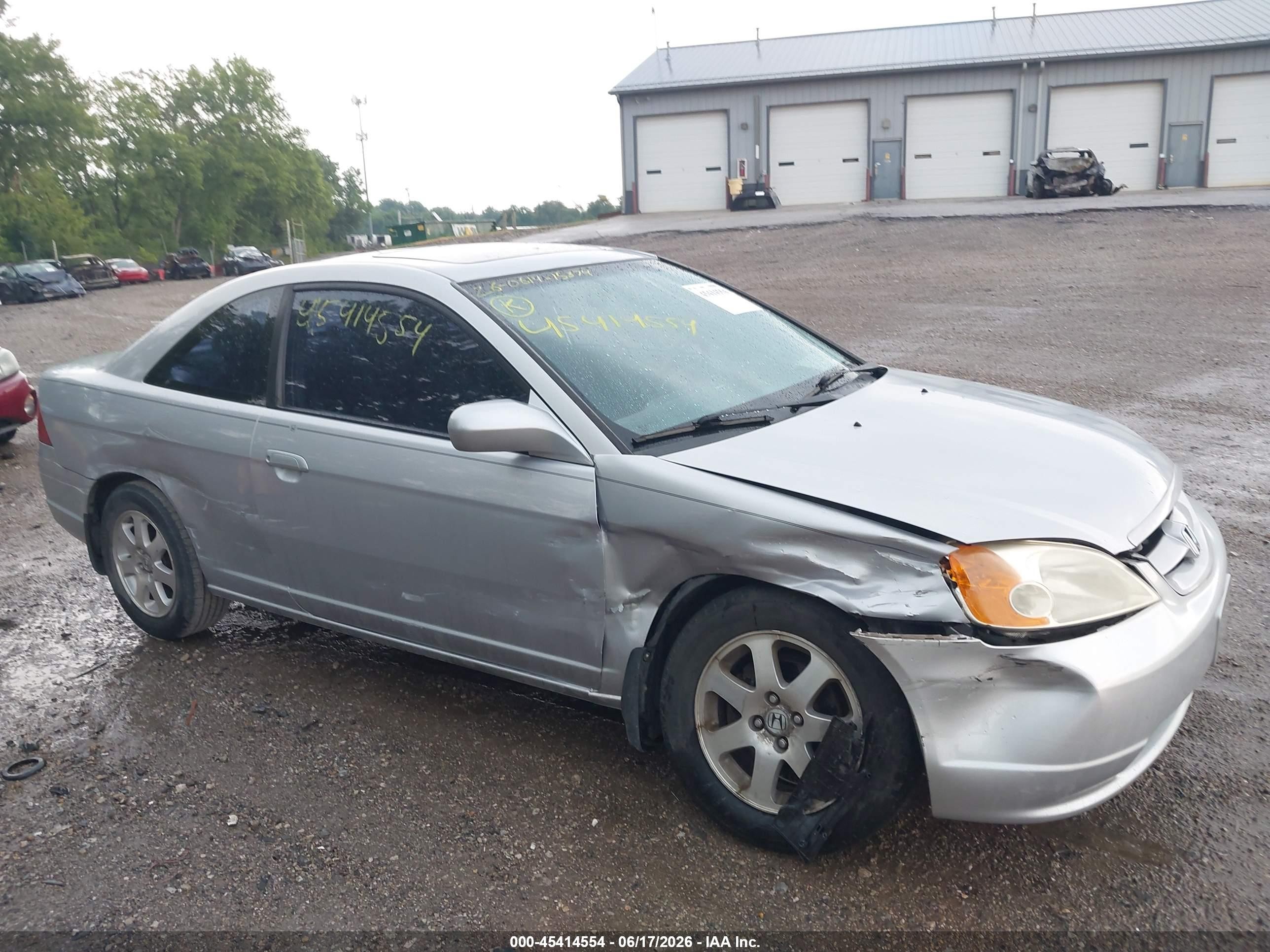 2003 Honda Civic Ex Silver vin: 1HGEM229X3L014090