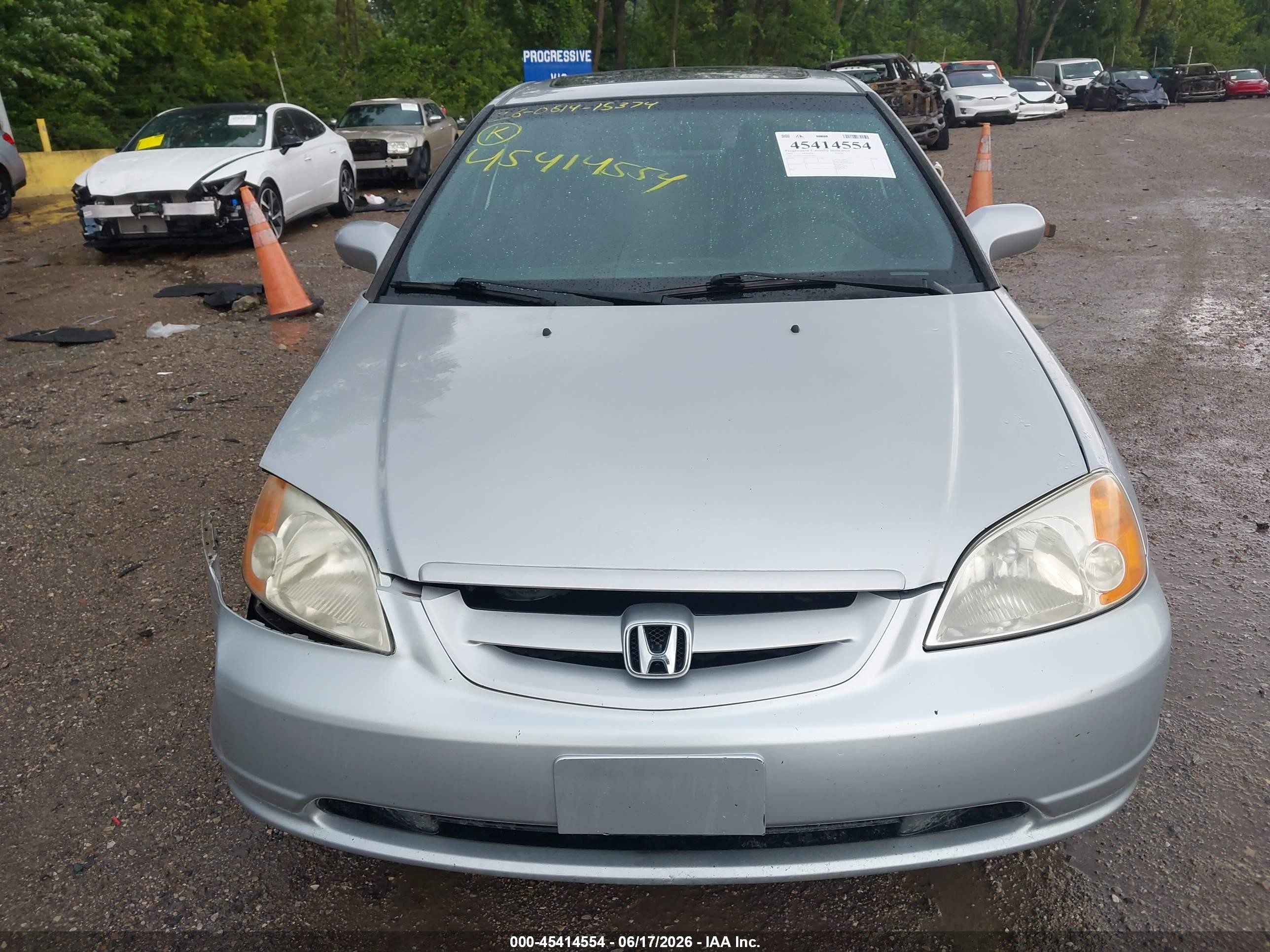 2003 Honda Civic Ex Silver vin: 1HGEM229X3L014090