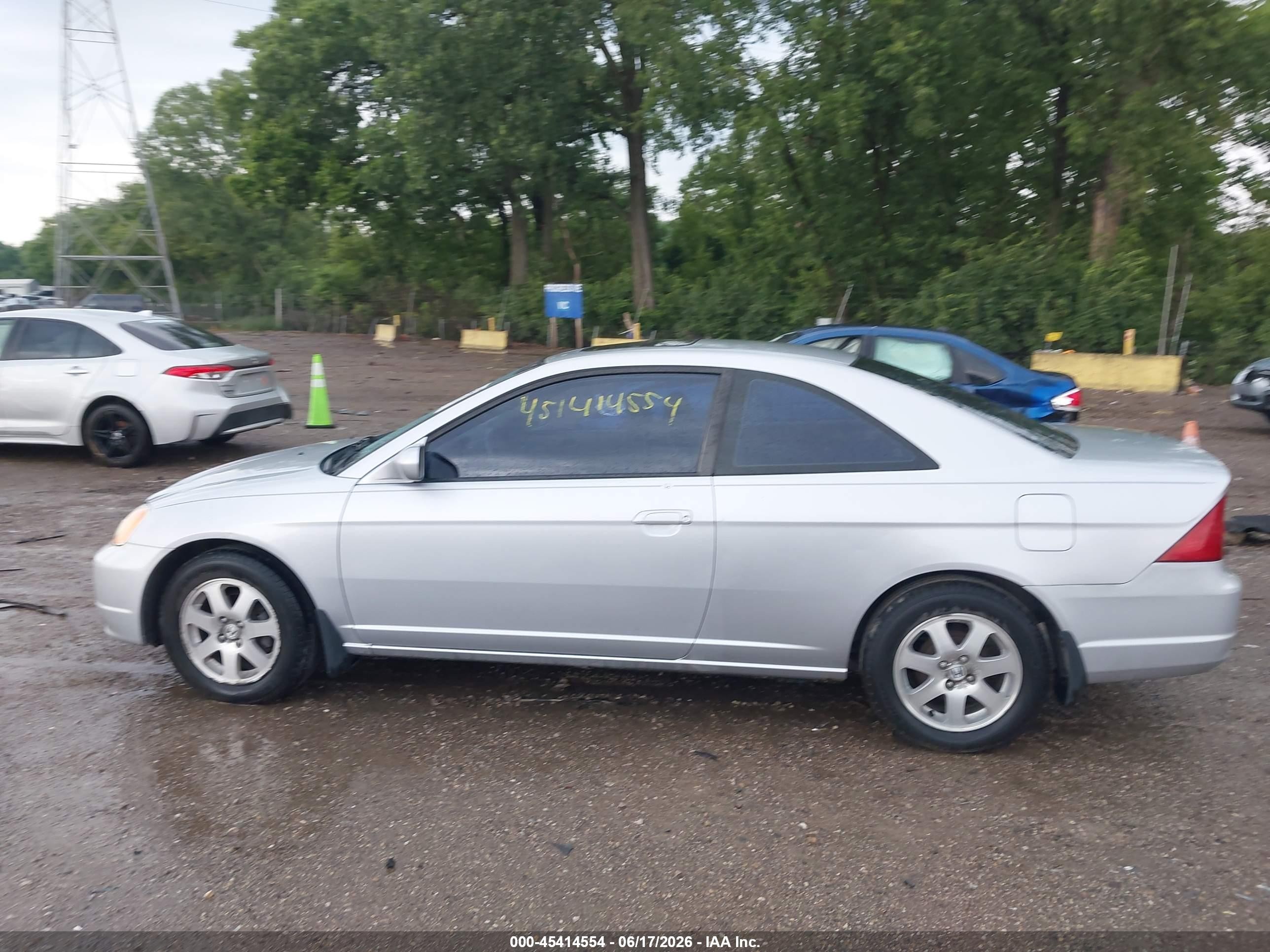 2003 Honda Civic Ex Silver vin: 1HGEM229X3L014090