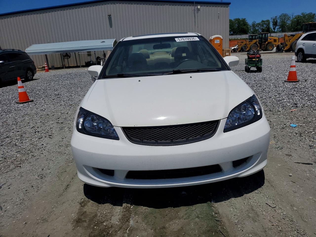 2005 Honda Civic Ex White vin: 1HGEM229X5L028946