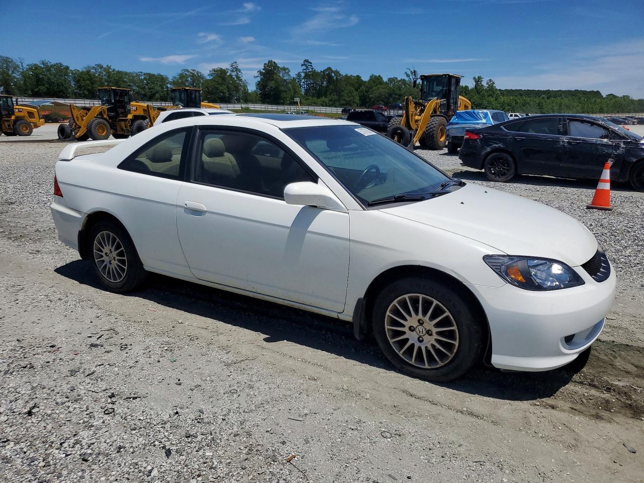 2005 Honda Civic Ex White vin: 1HGEM229X5L028946