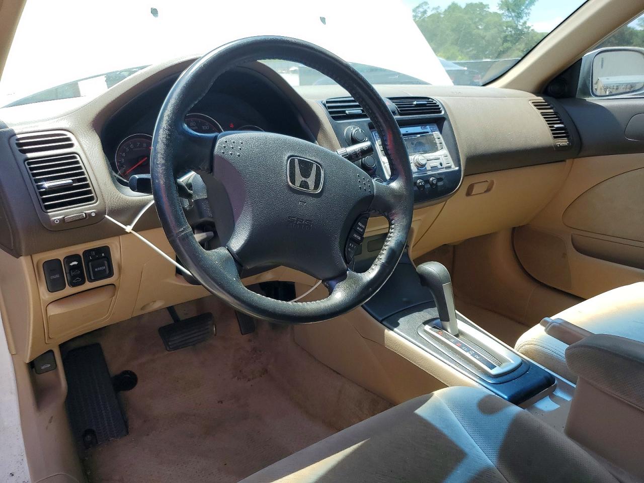 2005 Honda Civic Ex White vin: 1HGEM229X5L028946