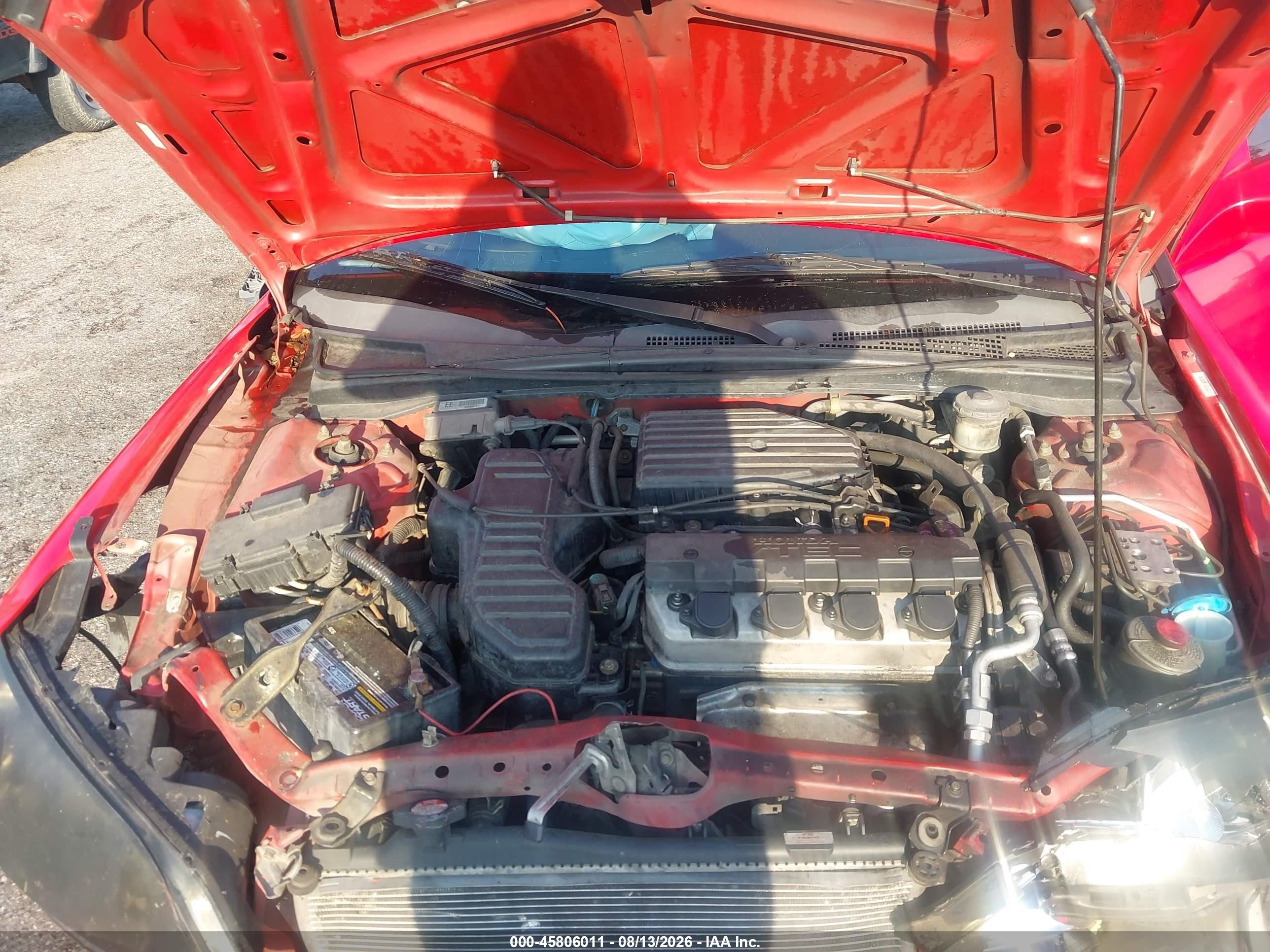 2005 Honda Civic Ex Red vin: 1HGEM229X5L053202
