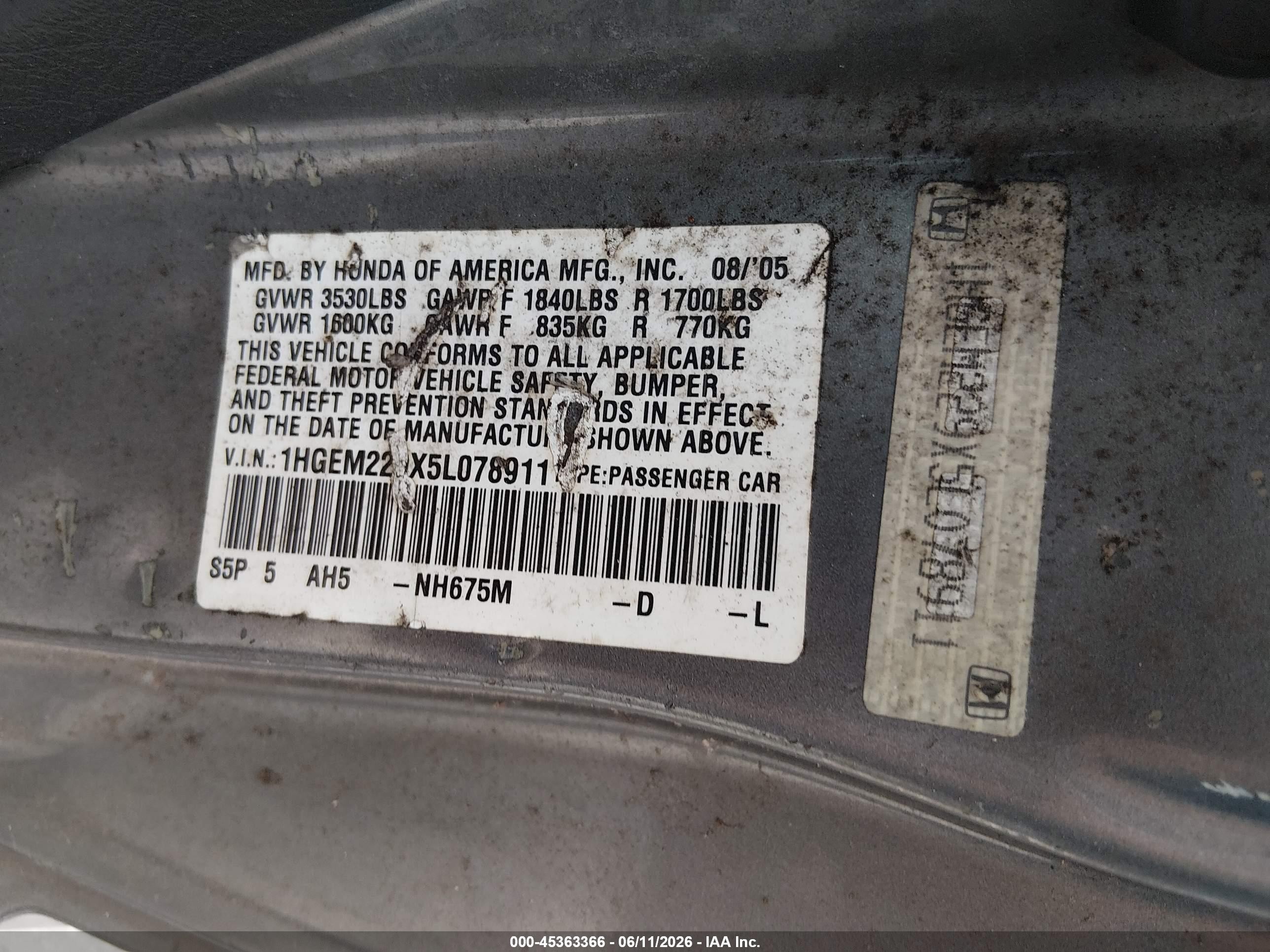 2005 Honda Civic Ex Brown vin: 1HGEM229X5L078911