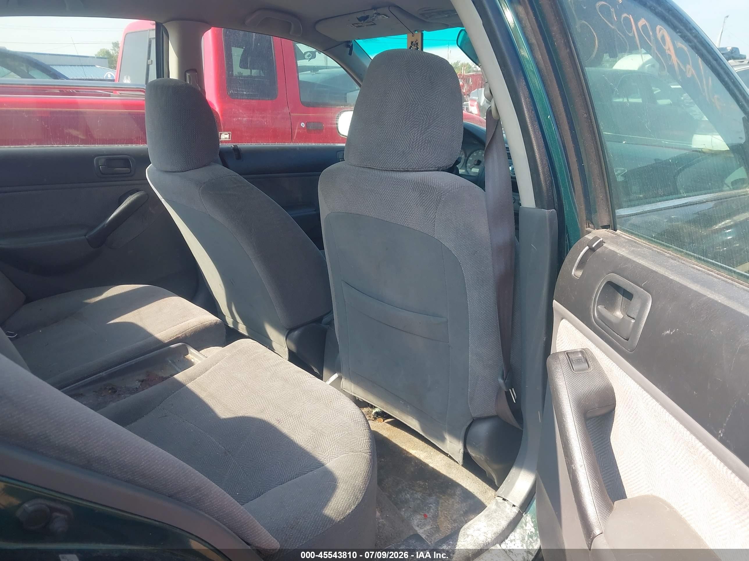 2001 Honda Civic   Green vin: 1HGEN26481L000567