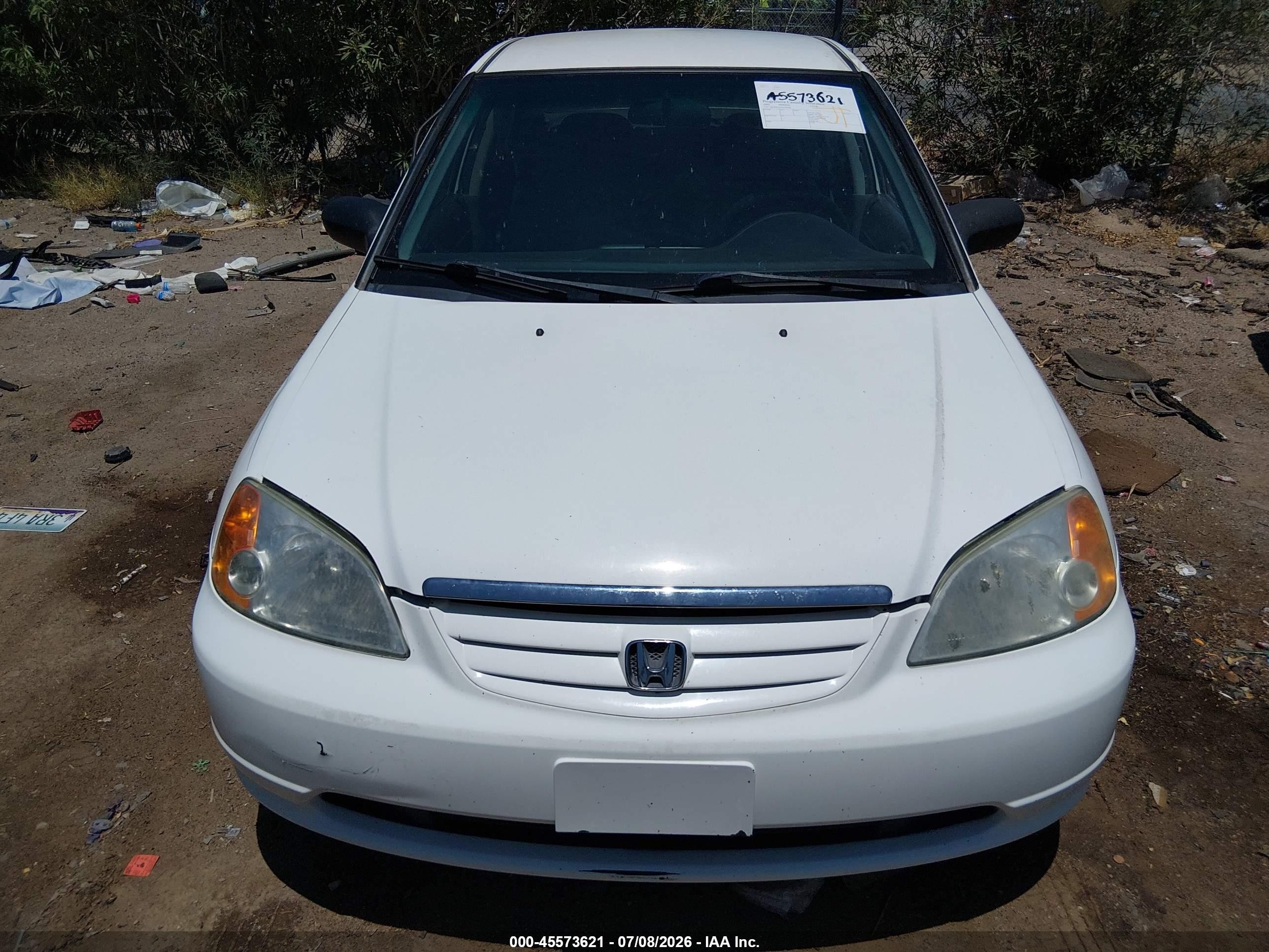 2002 Honda Civic Lx Белый vin: 1HGES15502L030998