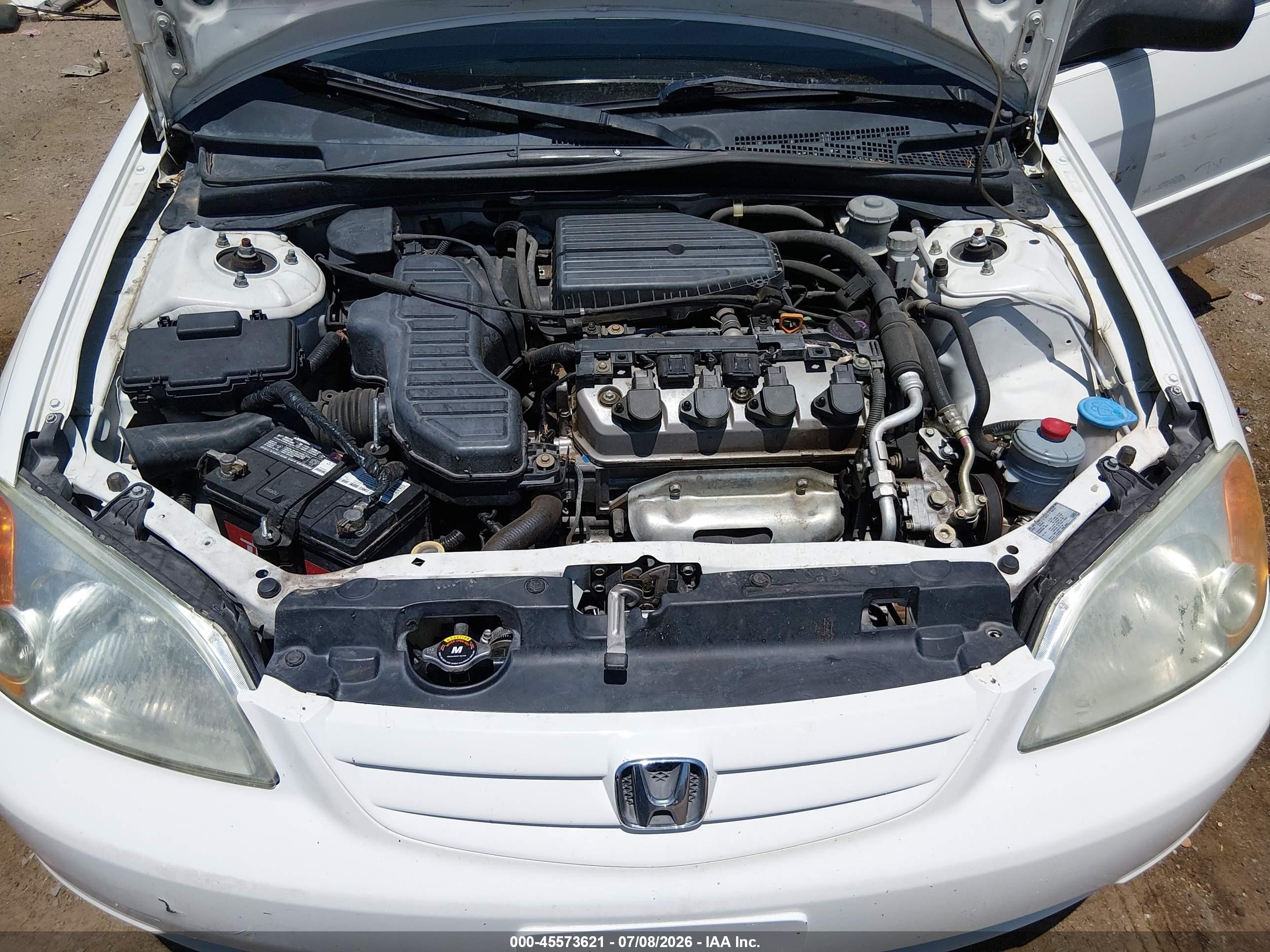 2002 Honda Civic Lx Белый vin: 1HGES15502L030998