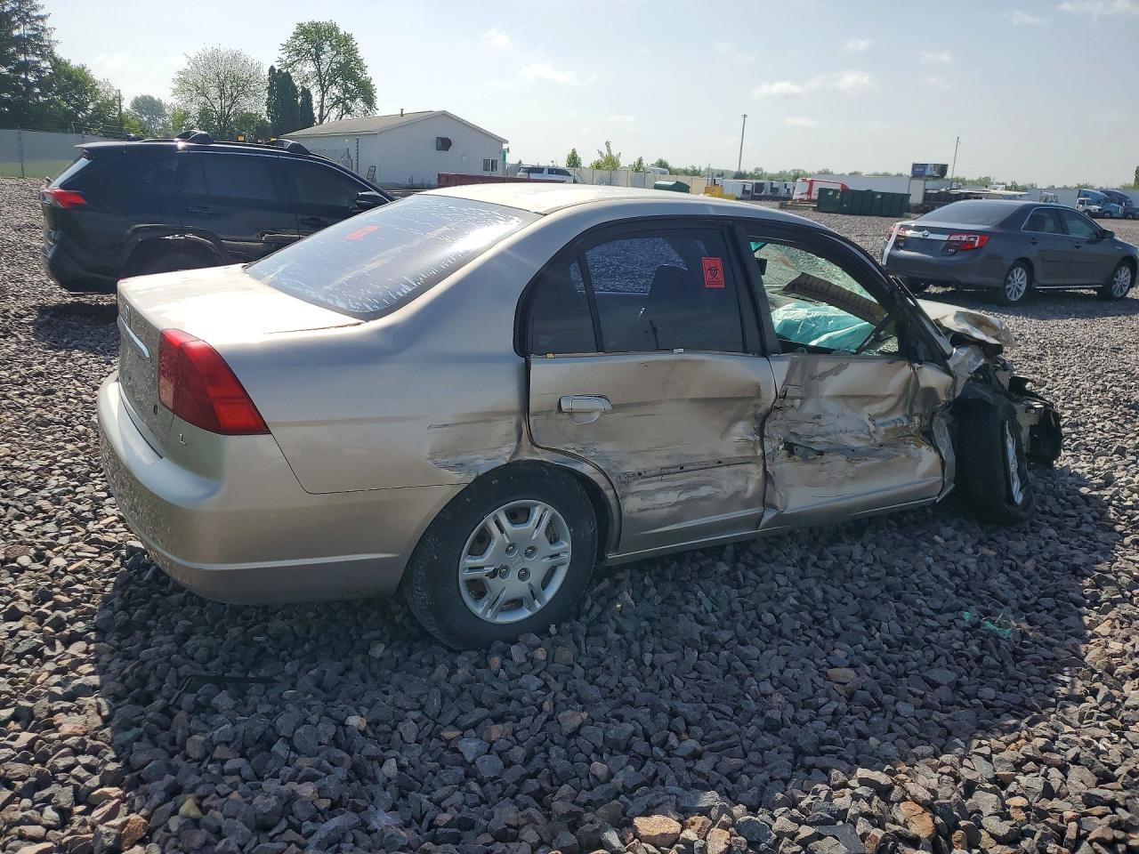 2002 Honda Civic Lx Tan vin: 1HGES15542L076513