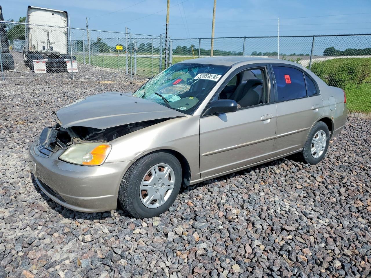2002 Honda Civic Lx Желто-коричневый vin: 1HGES15542L076513