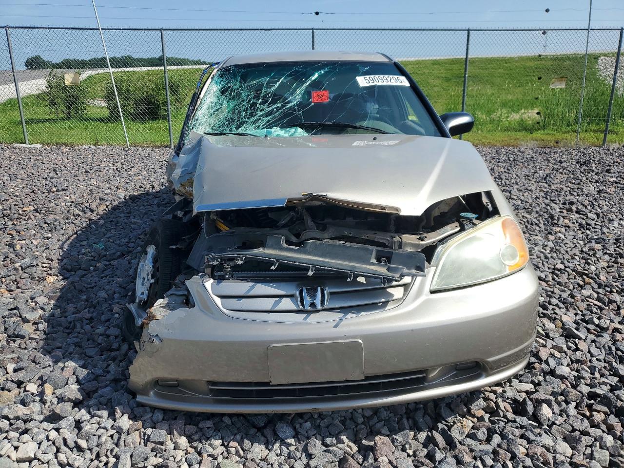 2002 Honda Civic Lx Tan vin: 1HGES15542L076513