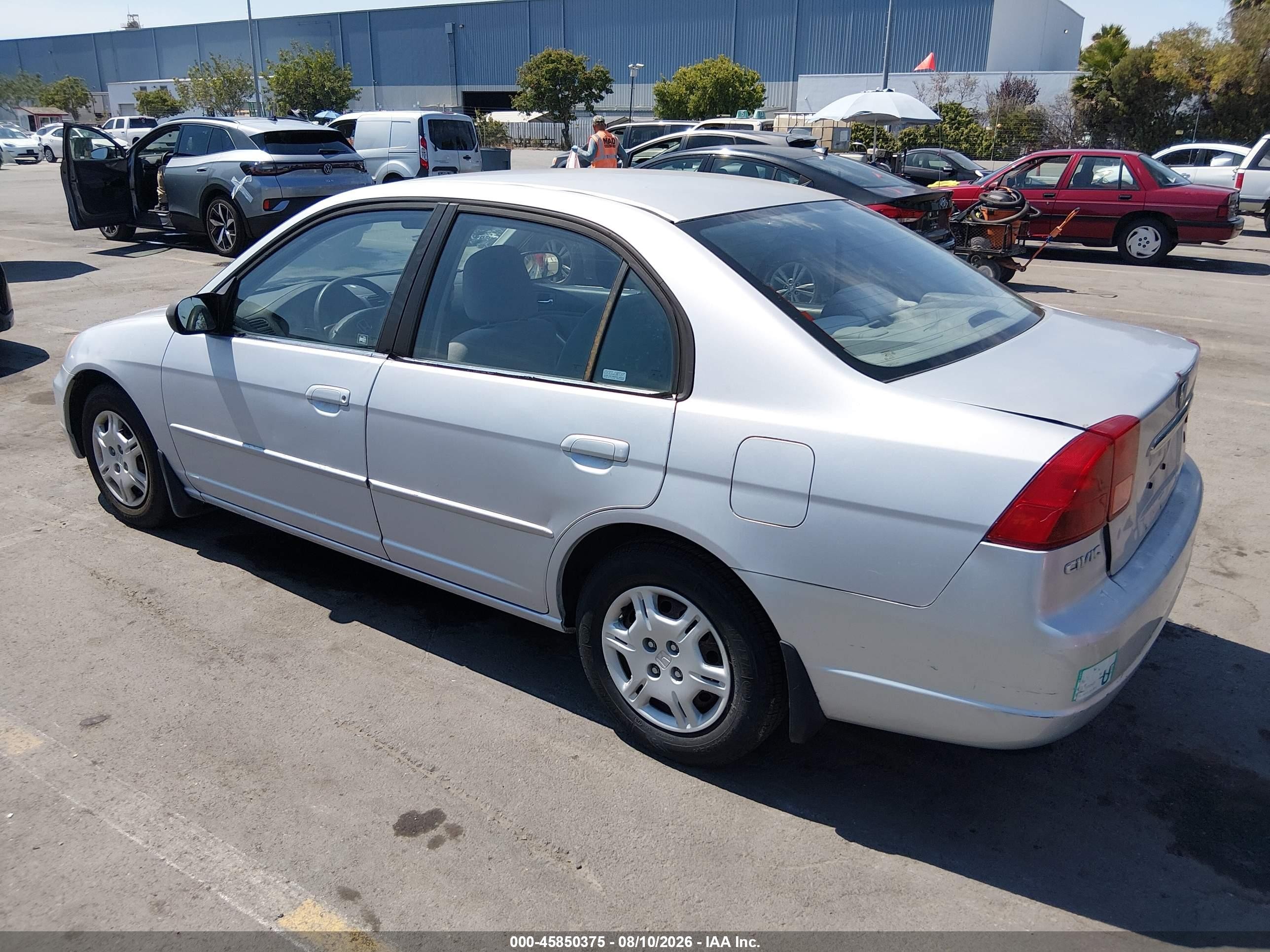 2002 Honda Civic Lx Серебряный vin: 1HGES15572L011137