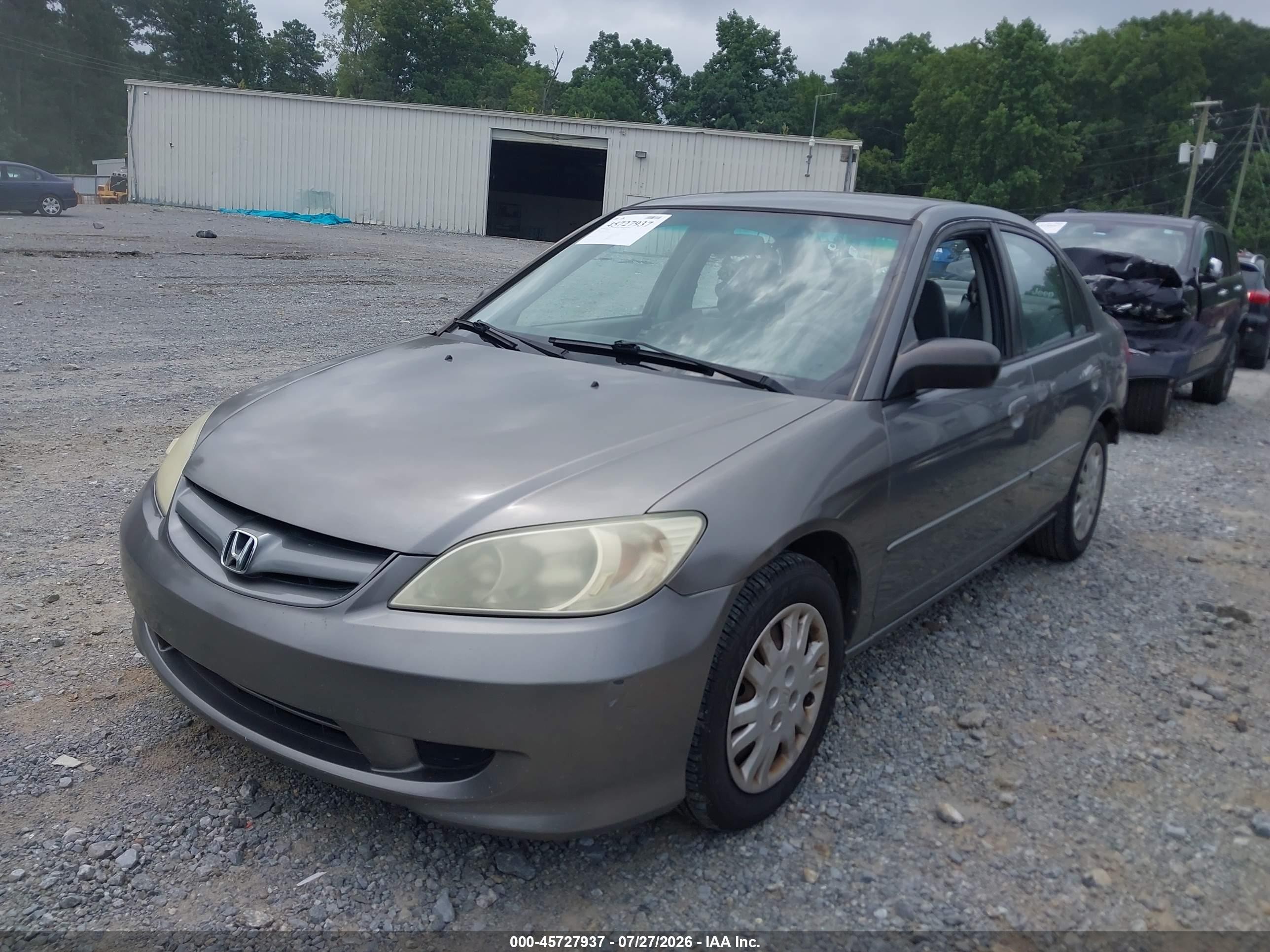 2005 Honda Civic Lx Gray vin: 1HGES15595L028252