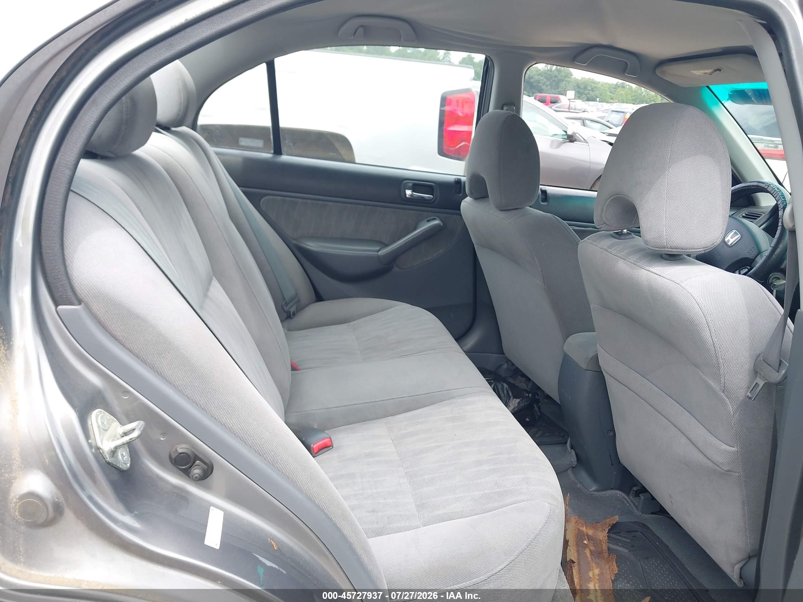 2005 Honda Civic Lx Gray vin: 1HGES15595L028252