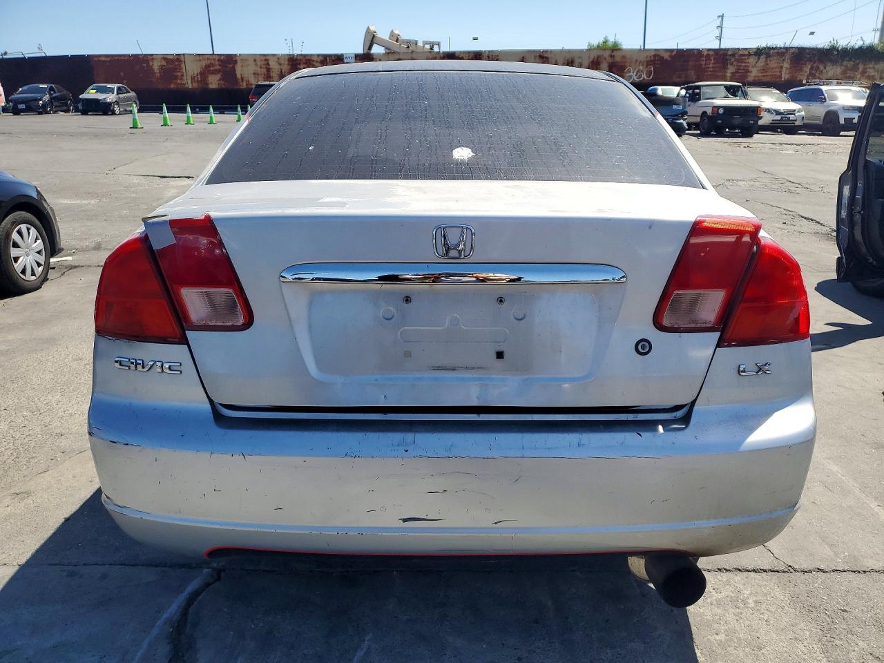 2001 Honda Civic Lx Gray vin: 1HGES155X1L000356