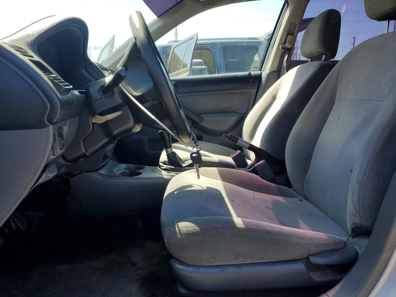2001 Honda Civic Lx Gray vin: 1HGES155X1L000356