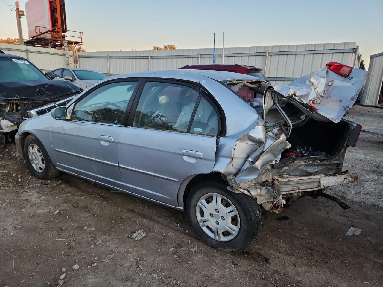 2002 Honda Civic Lx Silver vin: 1HGES15672L041375