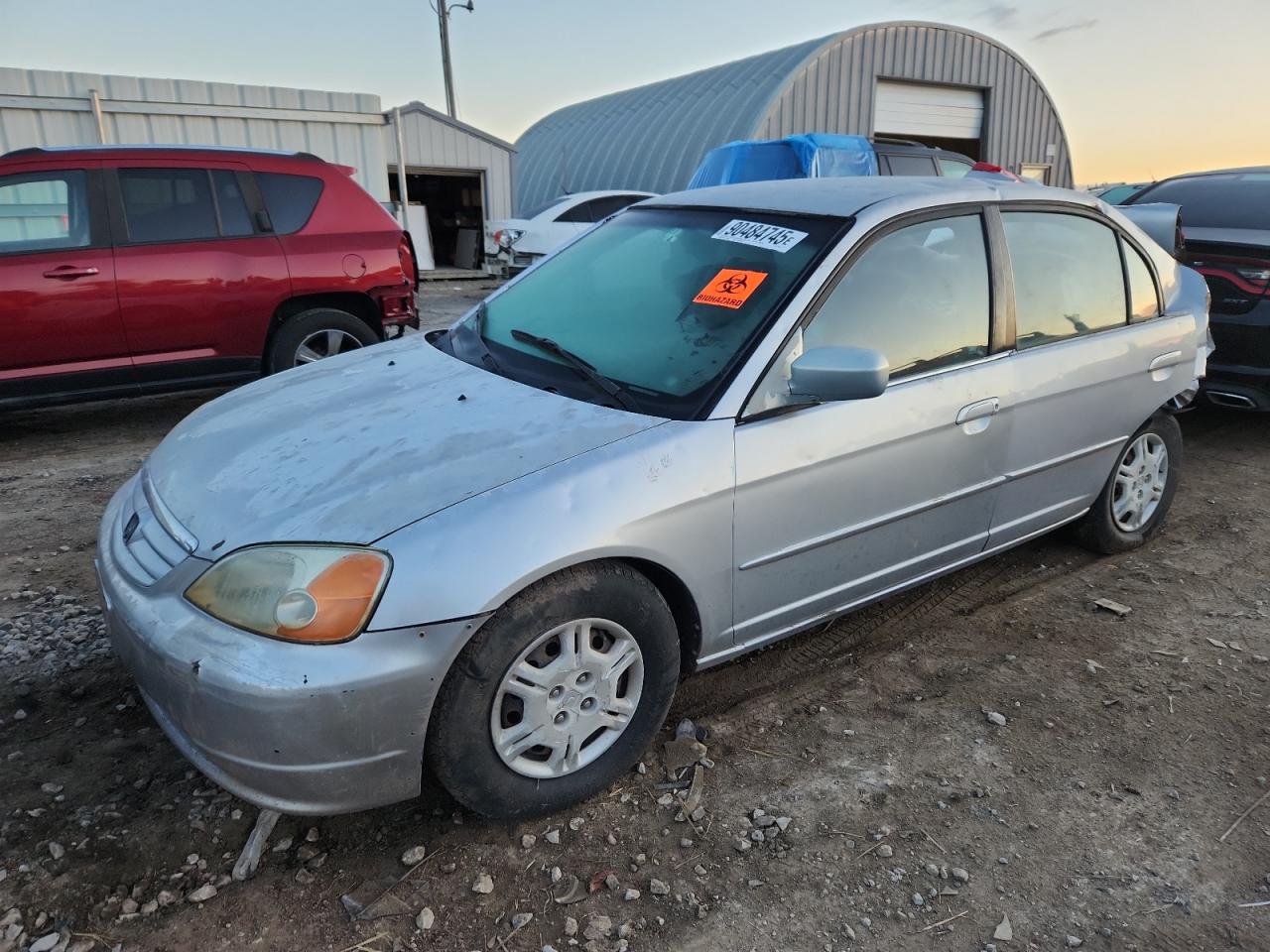 2002 Honda Civic Lx Silver vin: 1HGES15672L041375