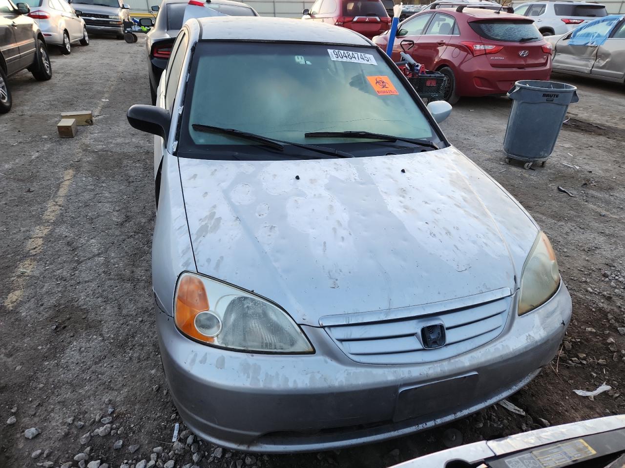 2002 Honda Civic Lx Silver vin: 1HGES15672L041375